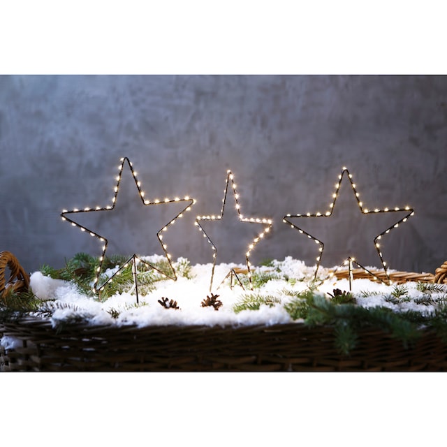AM Design LED Stern, Gartenstecker, Weihnachtsstern, 3 Sterne, Weihnachtsdeko  aussen online kaufen | mit 3 Jahren XXL Garantie