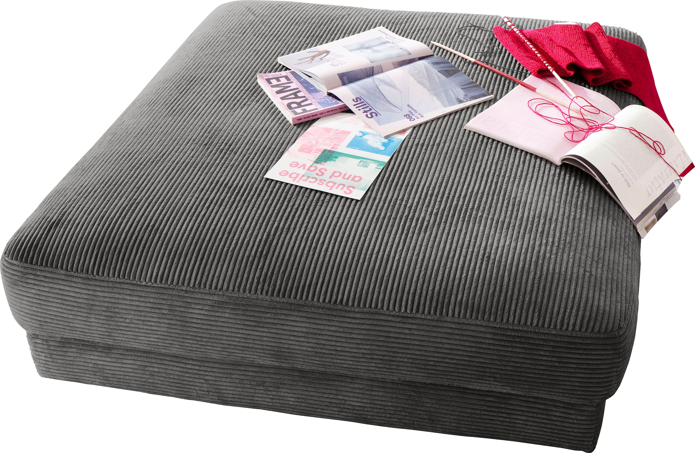 Places of Style Hocker »Enisa«, passend zum "Enisa"-Sofa, Bezug in Cord