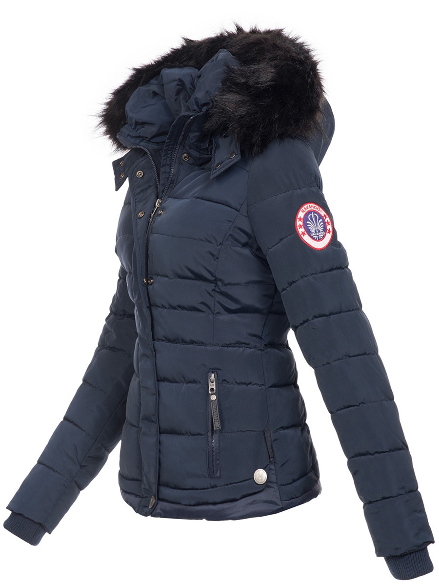 Navahoo Steppjacke »Navahoo Chloe warme Damen Winter Jacke Parka Mantel Stepp Kurzjacke gefüttert NEU B301«