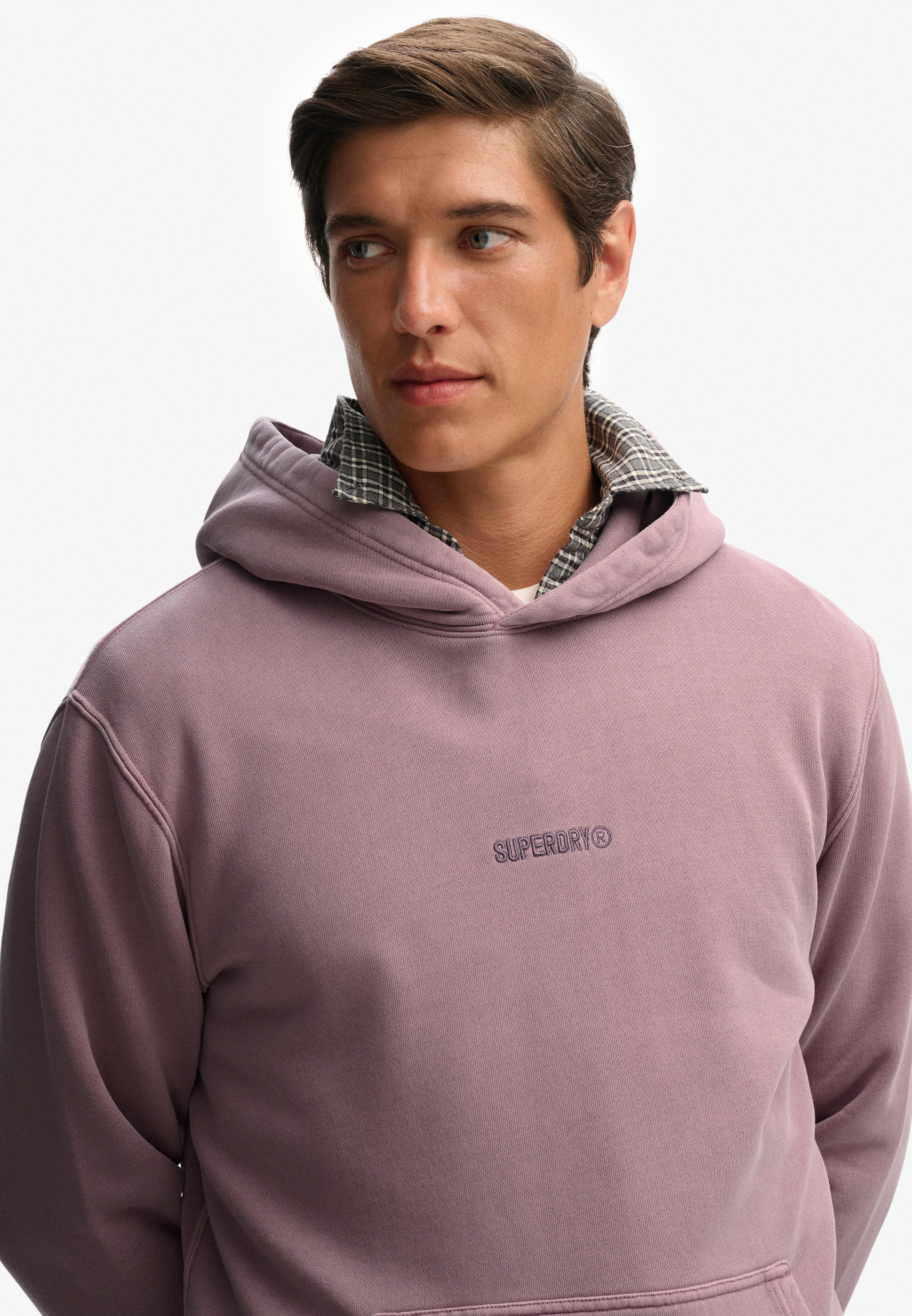 Superdry Kapuzensweatshirt »MICRO LOGO HOOD«, aus Baumwolle und Polyester, Relaxed Fit, angeraute Sweatware
