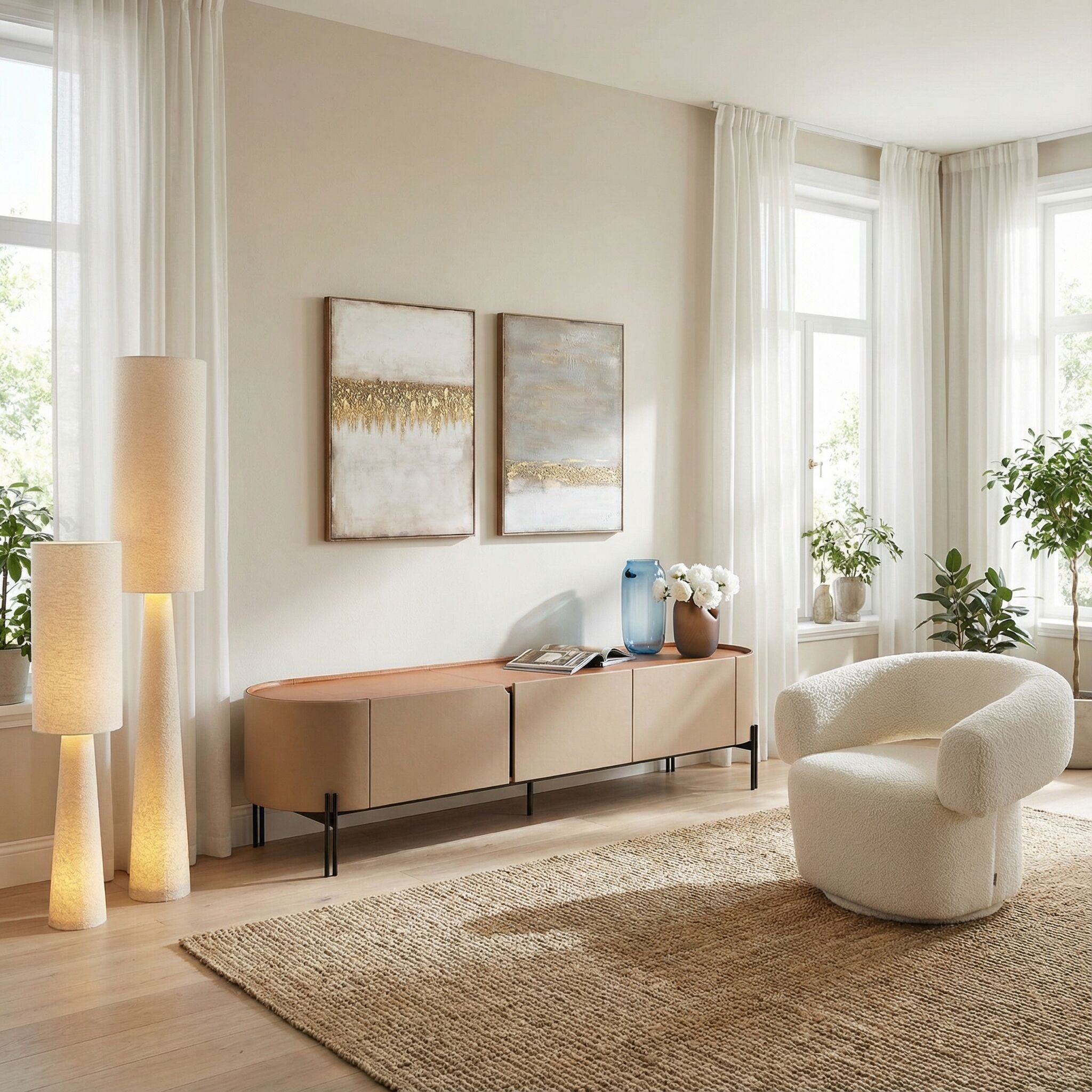 Kare Design Leinwandbild »Abstract Fields 55x75cm« 1, 