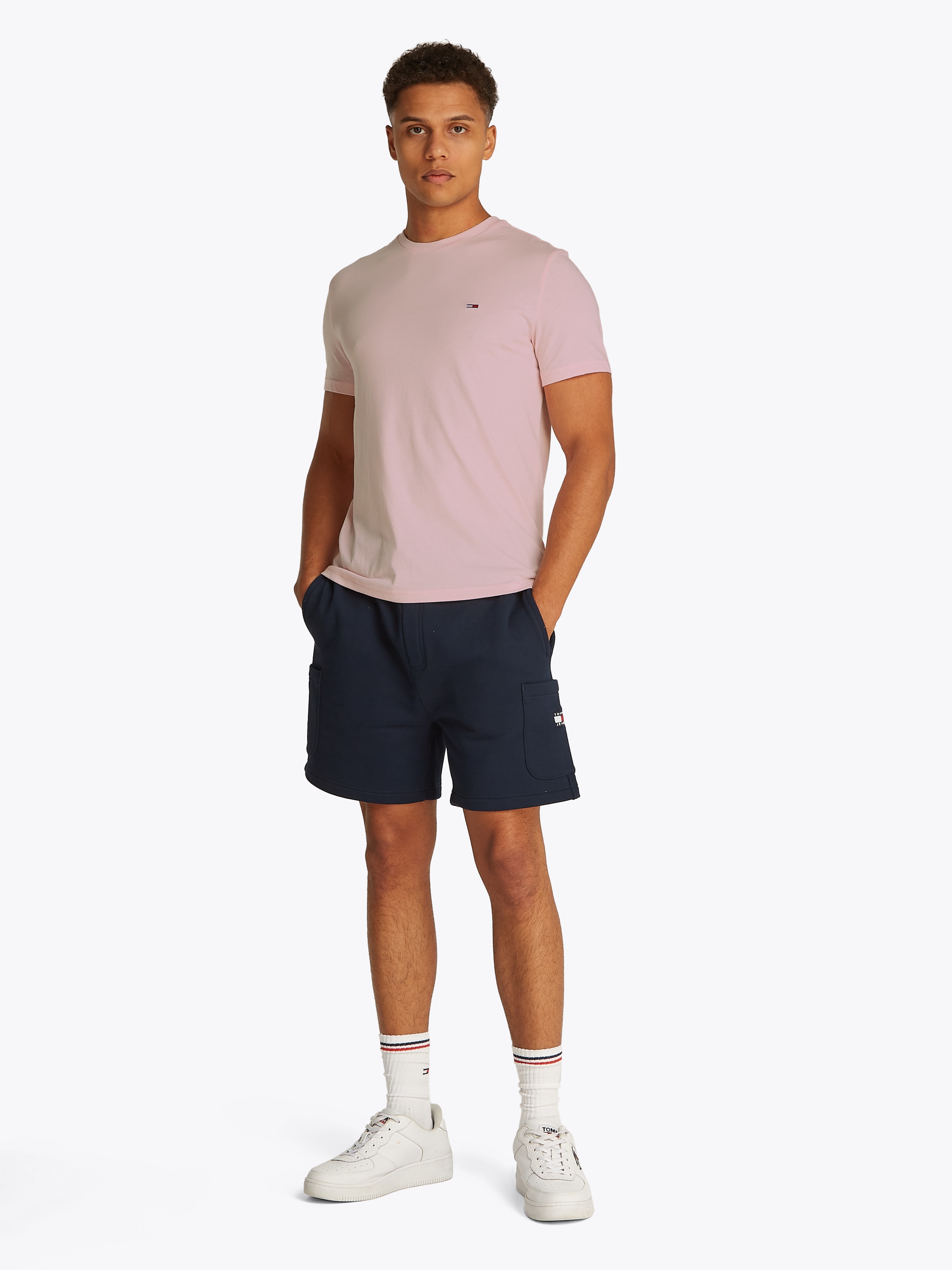 Tommy Jeans T-Shirt »TJM XSLIM JASPE HTR TEE EXT«, Mit Rundhalsausschnitt