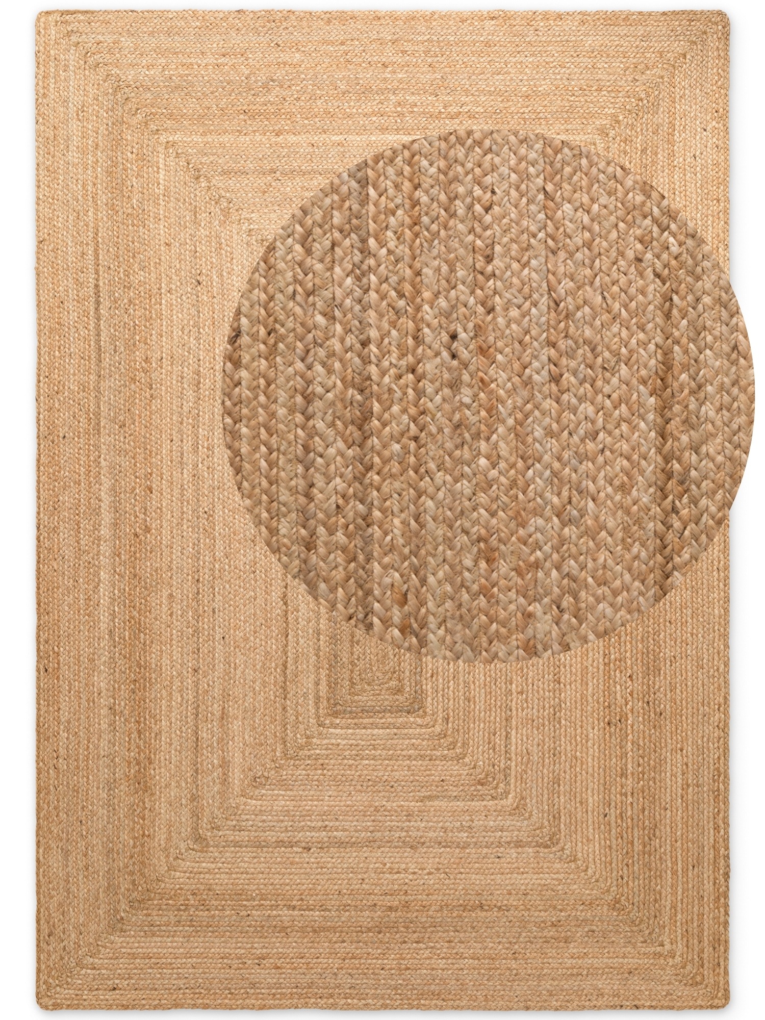 HANSE Home Teppich »Sharmila Juteteppich«, rechteckig, 9 mm Höhe, 100% Jutefaser, Natur, Wohnzimmer, Esszimmer, Flur, Boho, Skandi
