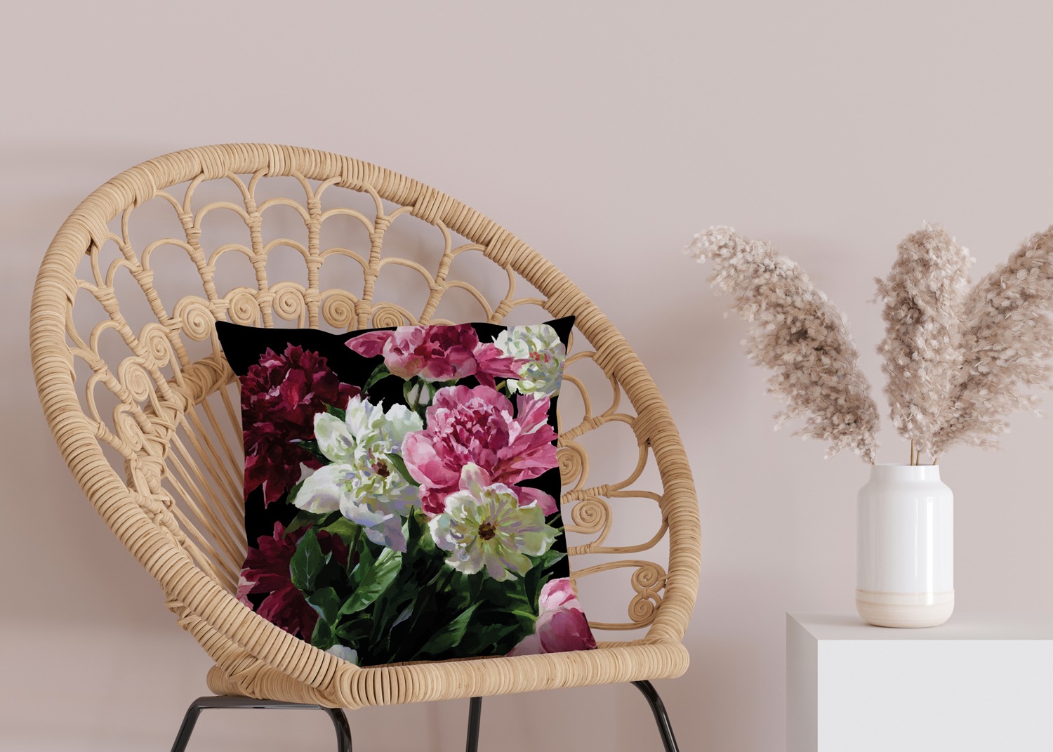 queence Dekokissen »Blütenzweige« Kissenhülle ohne Füllung, 1 Stück