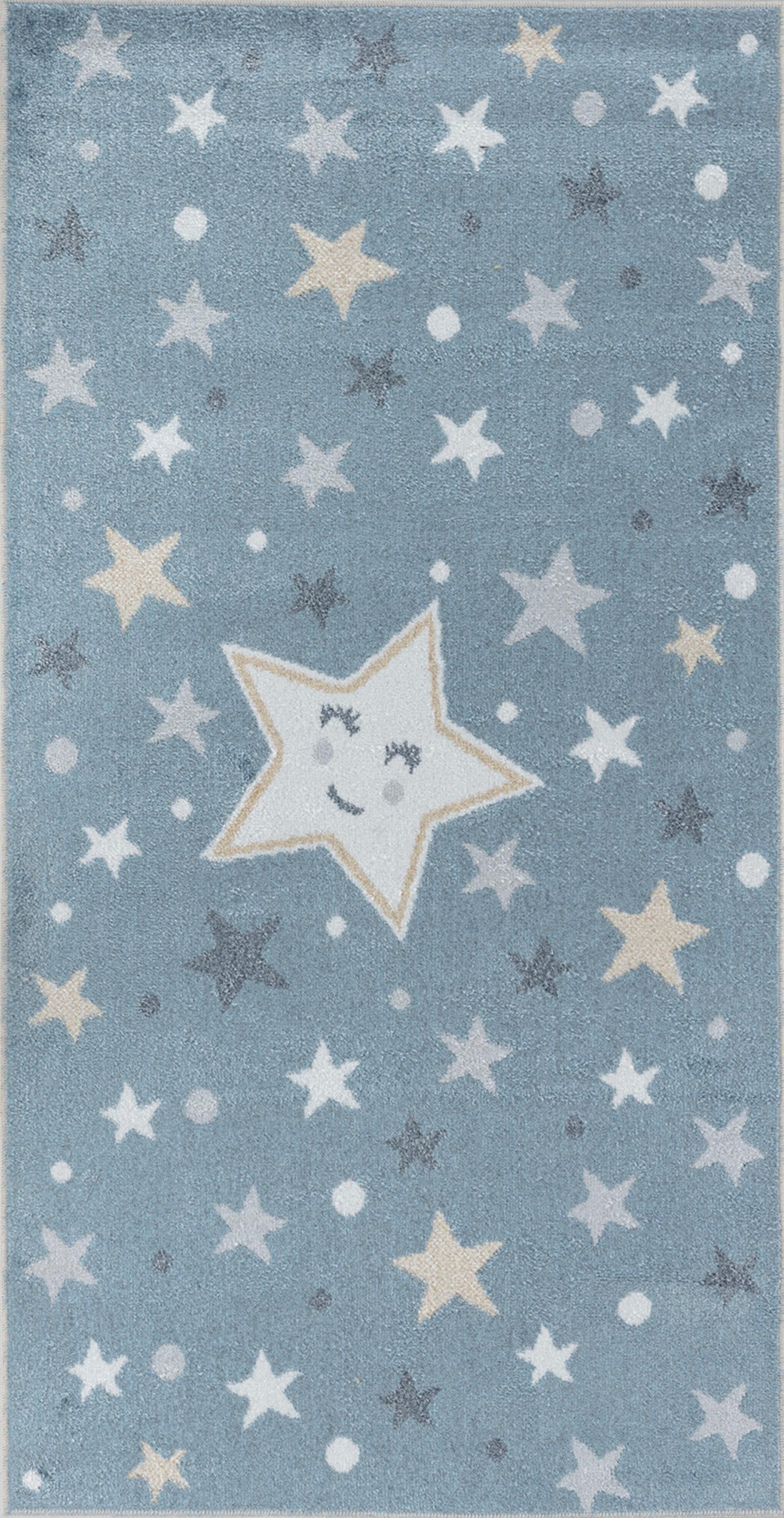 Livabliss Kinderteppich »BEED«, rechteckig, 6 mm Höhe, Kids, Sterne