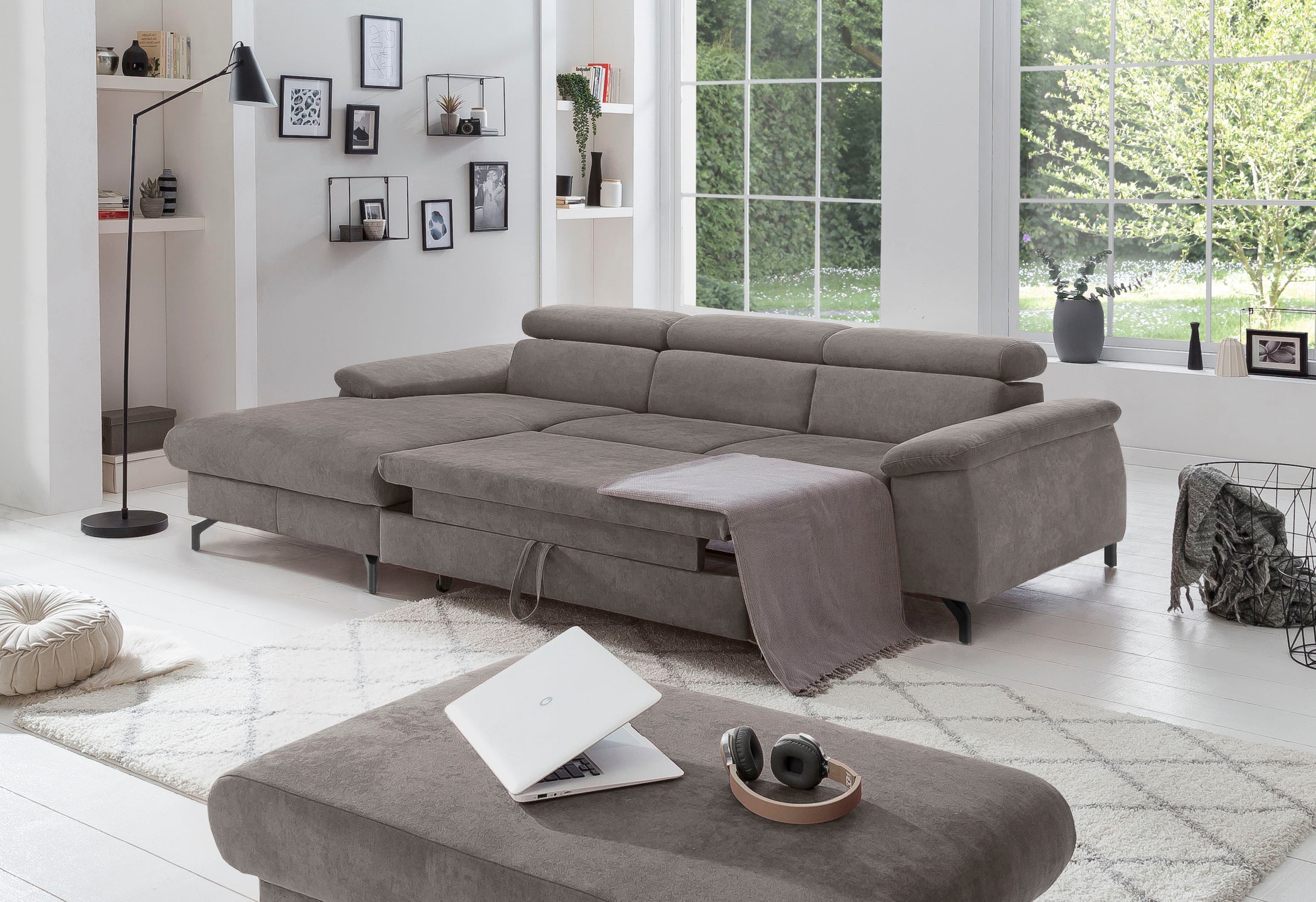 COTTA Ecksofa »Kitty L-Form«, inkl. Kopfteilverstellung, optional mit Bettfunktion u. Bettkasten