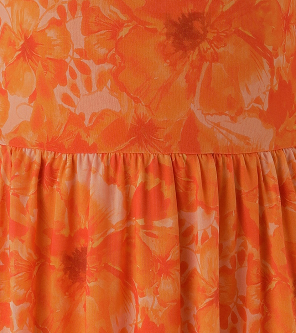 Aniston SELECTED Meshkleid mit großflächigen Batik-Blüten bedruckt - NEUE KOLLEKTION