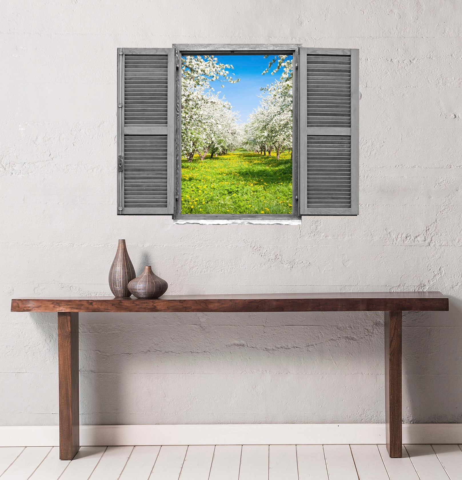 queence Wandtattoo »Kirschbäumen«, (1 St.), Wandsticker, Wandbild, selbstklebend, 3D, Fenster
