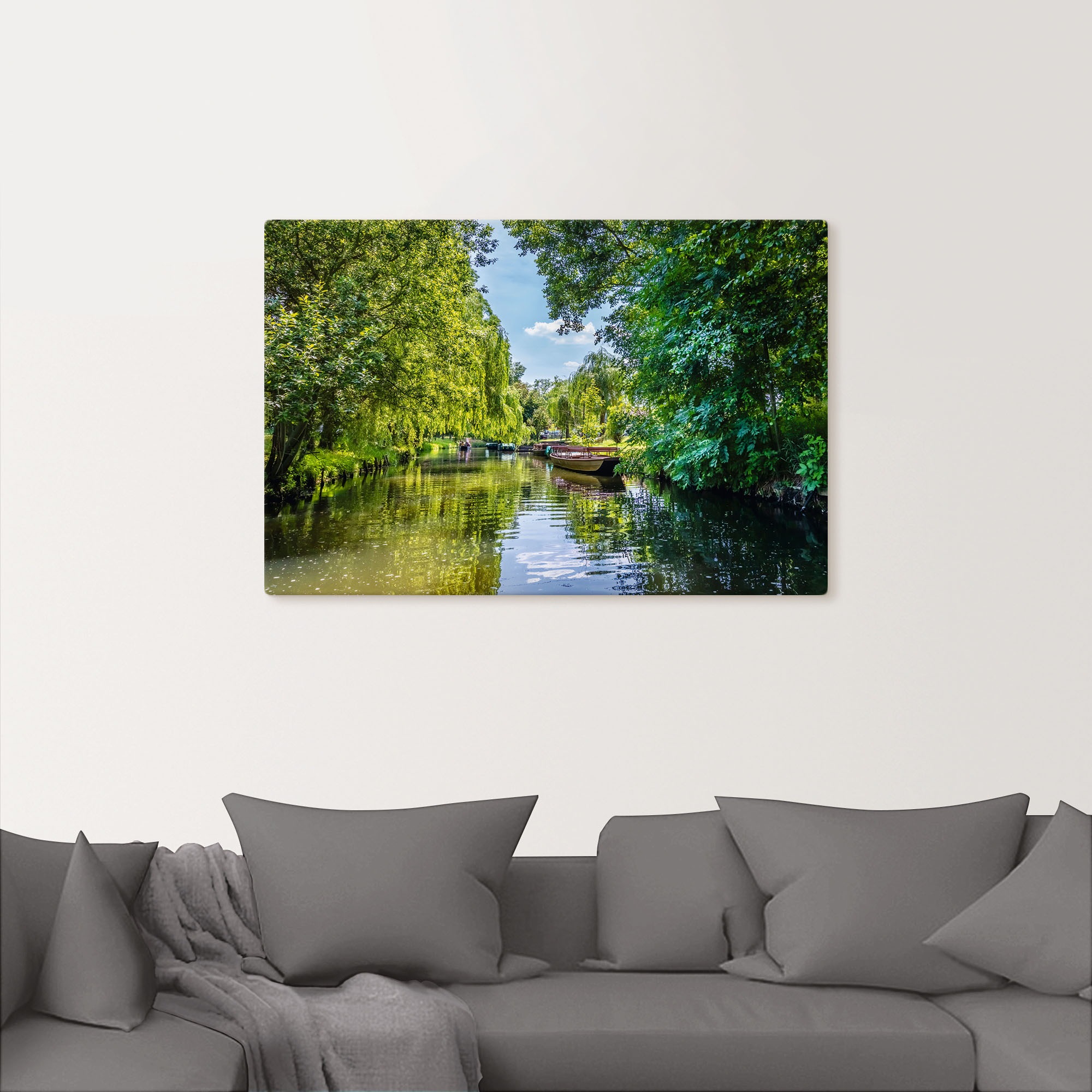 Artland Leinwandbild »Kahnfahrt durch die Fließe im Spreewald« Gewässer 1 Stk. tlg. auf Holzrahmen gespannt