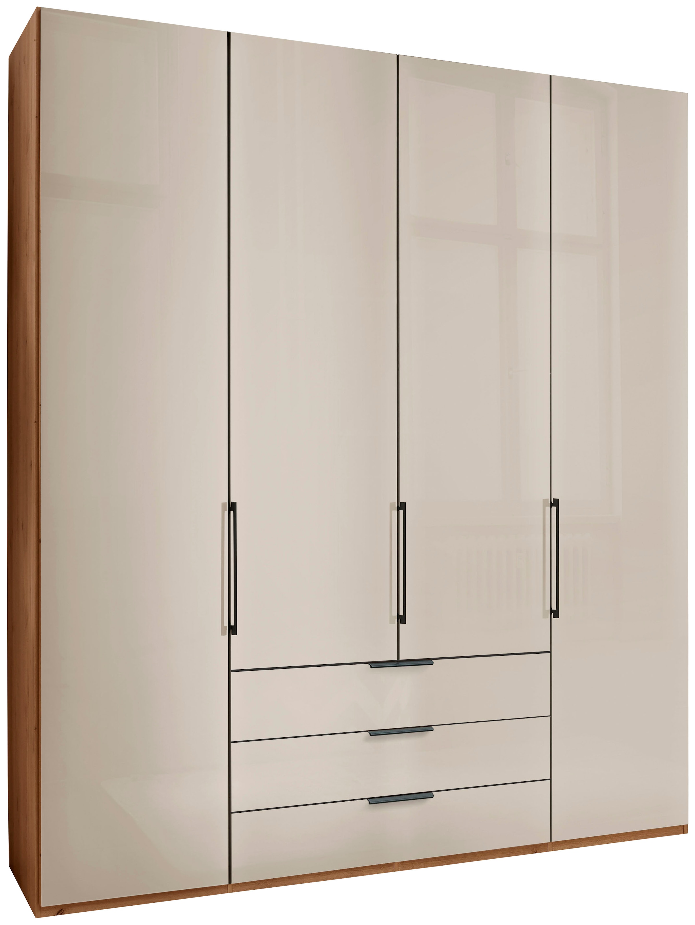 WIEMANN Falttürenschrank »Monaco« mit Glasfront sowie hochwertigen Beschlägen