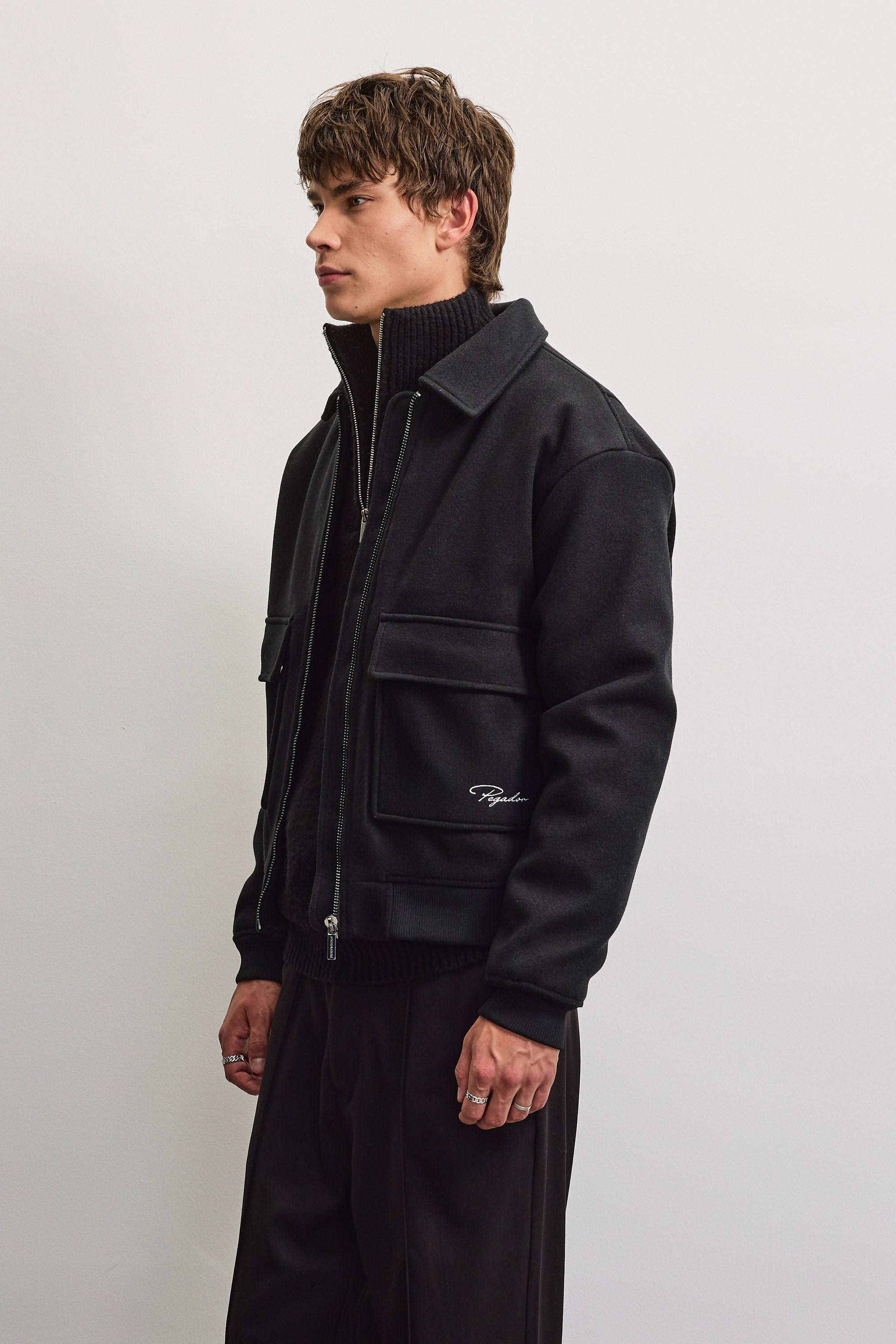 PEGADOR Bomberjacke »AIKEN WOOLOPTIC BOMBER JACKET« Kunstfaser, regular fit