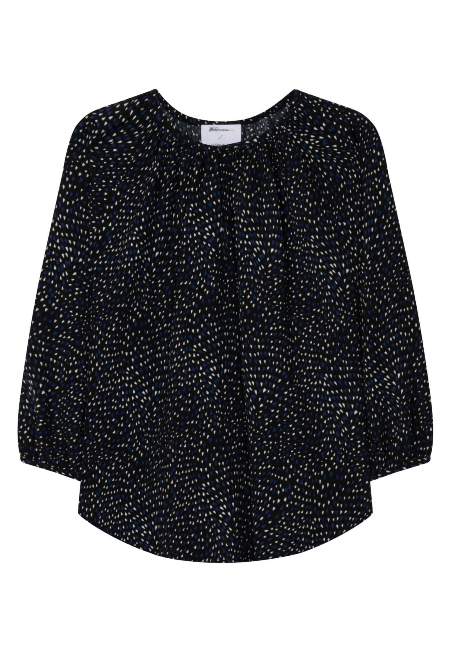 seidensticker Shirtbluse »Schwarze Rose« 3/4-Arm Rundhals Druck