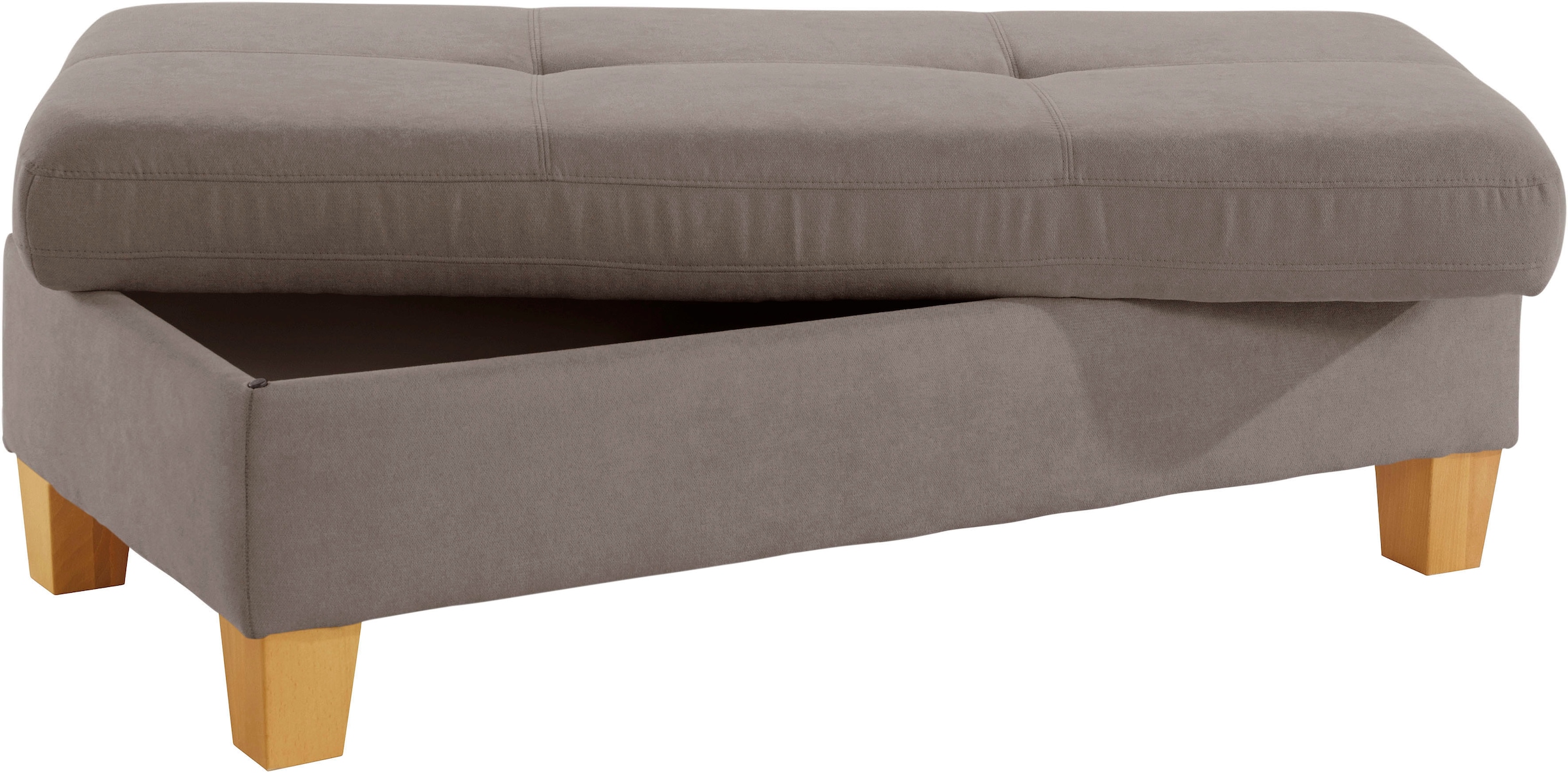 exxpo - sofa fashion Hocker »Enya Bankhocker mit Staufach unter der Sitzfläche« schöne Detailverarbeitung