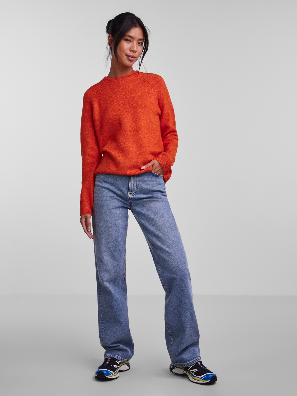 pieces Strickpullover »PCJULIANA LS O-NECK KNIT NOOS BC«