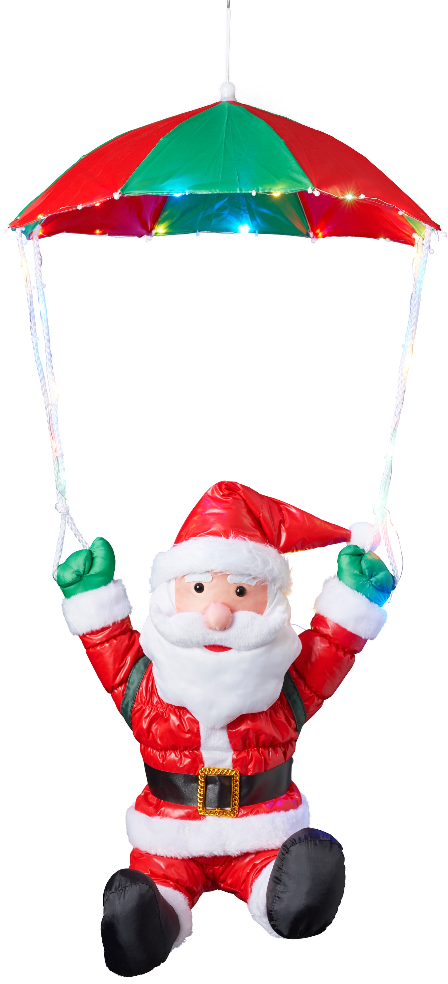 XXL mit mit »Weihnachtsmann Weihnachtsdeko 3 aussen Jahren | online flammig-flammig, 30 kaufen LED Garantie BONETTI Fallschirm«, Dekofigur