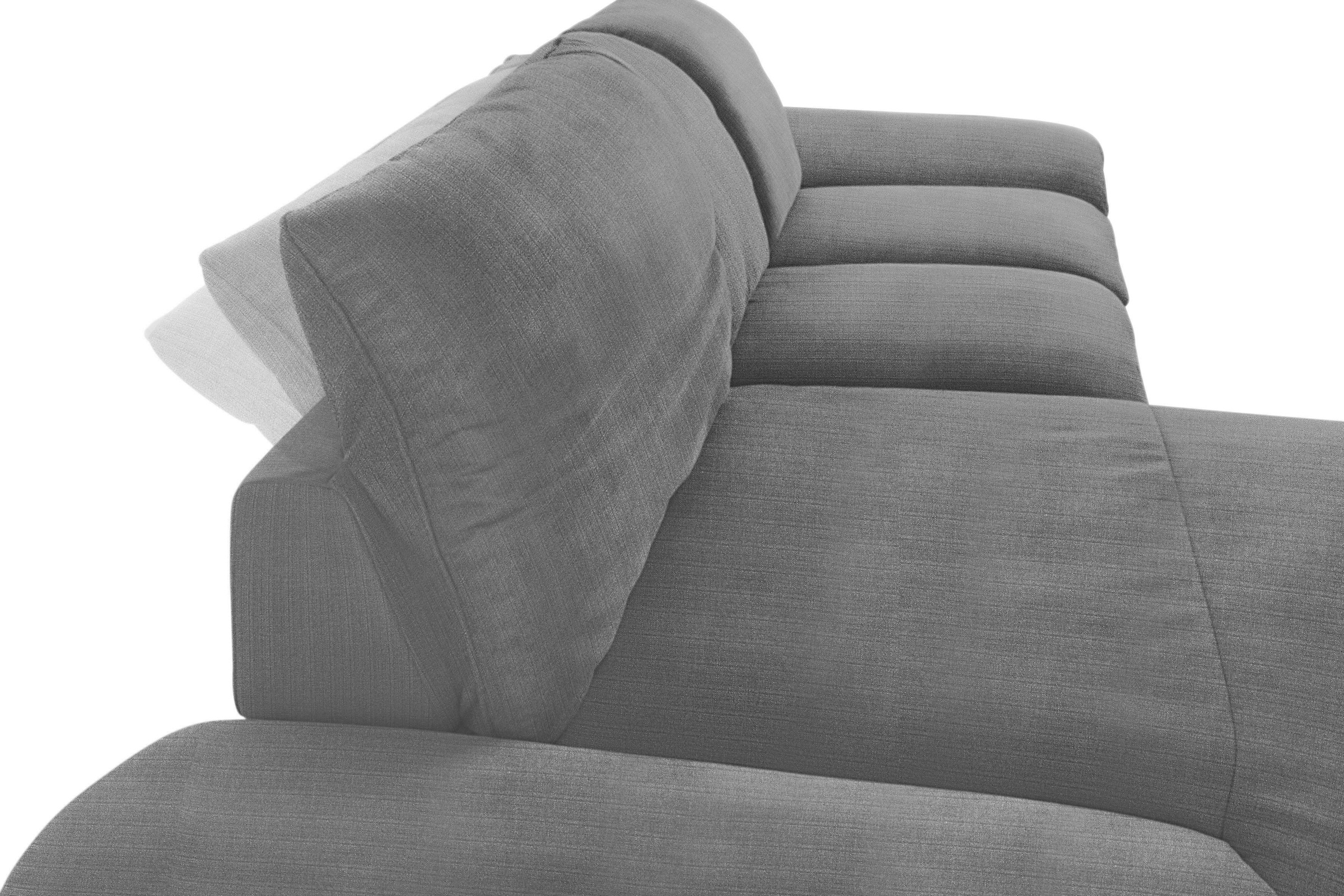 W.SCHILLIG Ecksofa »enjoy&MORE, Designsofa, bequem, zeitlos und elegant, L-Form« Sitztiefenverstellung, Füße schwarz pulverbeschichtet, Breite 340 cm
