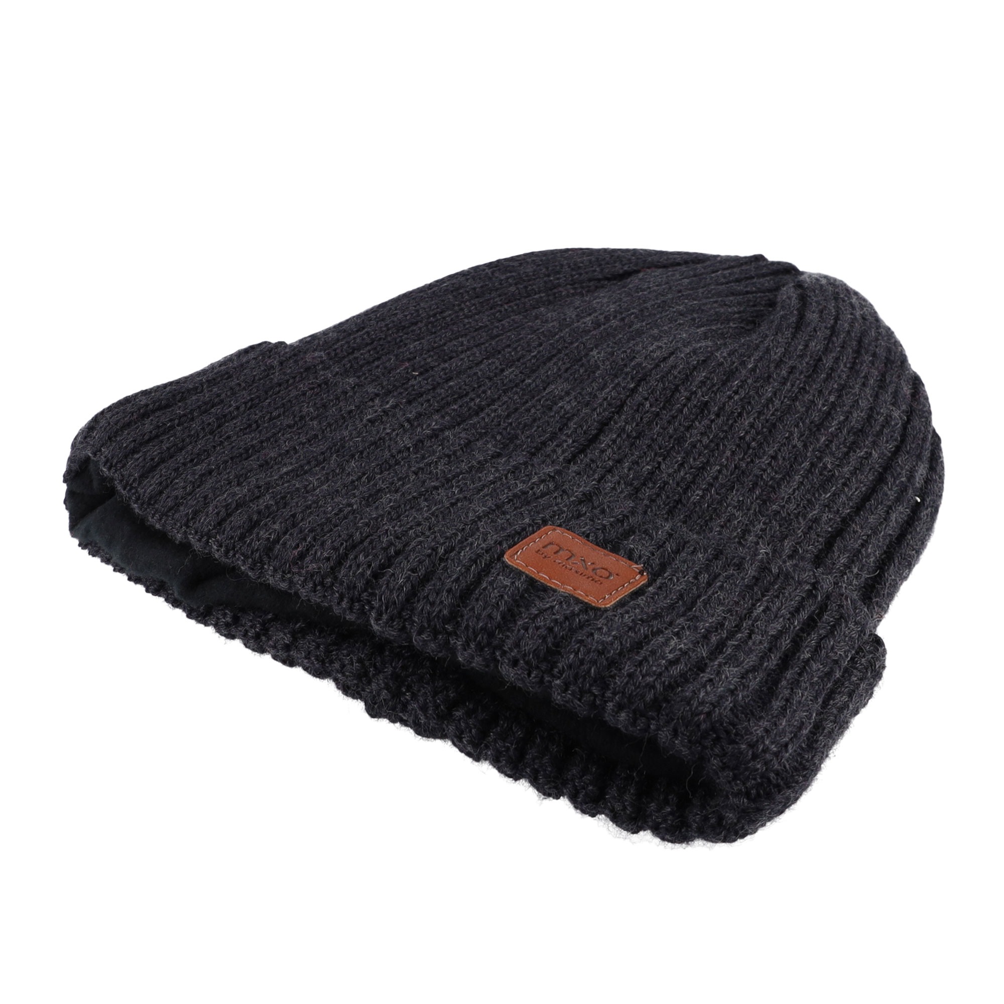 MAXIMO Strickmütze Wolle, gefüttert, breiter Umschlag