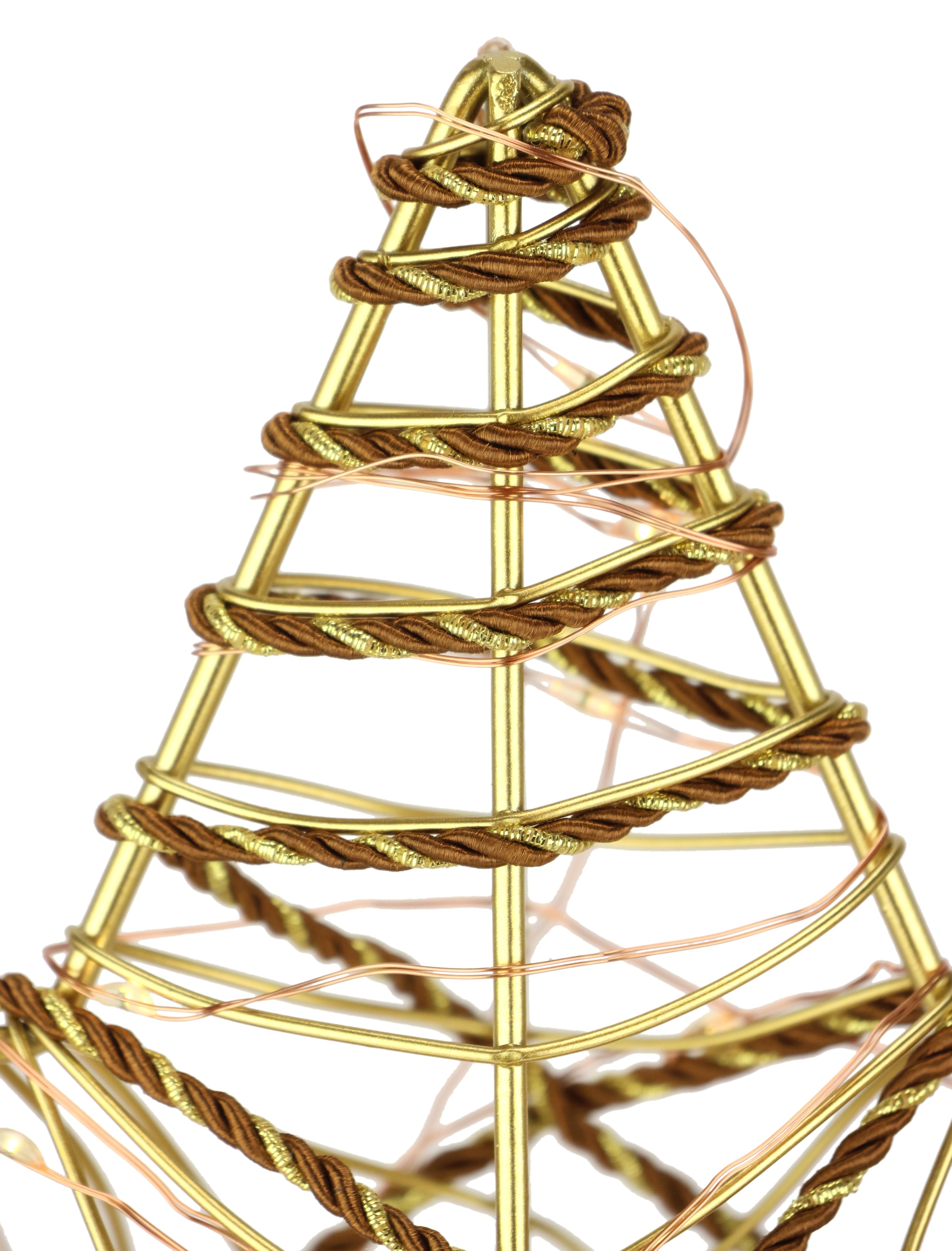 I.GE.A. LED-Dekofigur »LED-Dekoobjekt Stern« Metall Gold warmweiß Timer Batteriebetrieb Weihnachtsdeko Figur