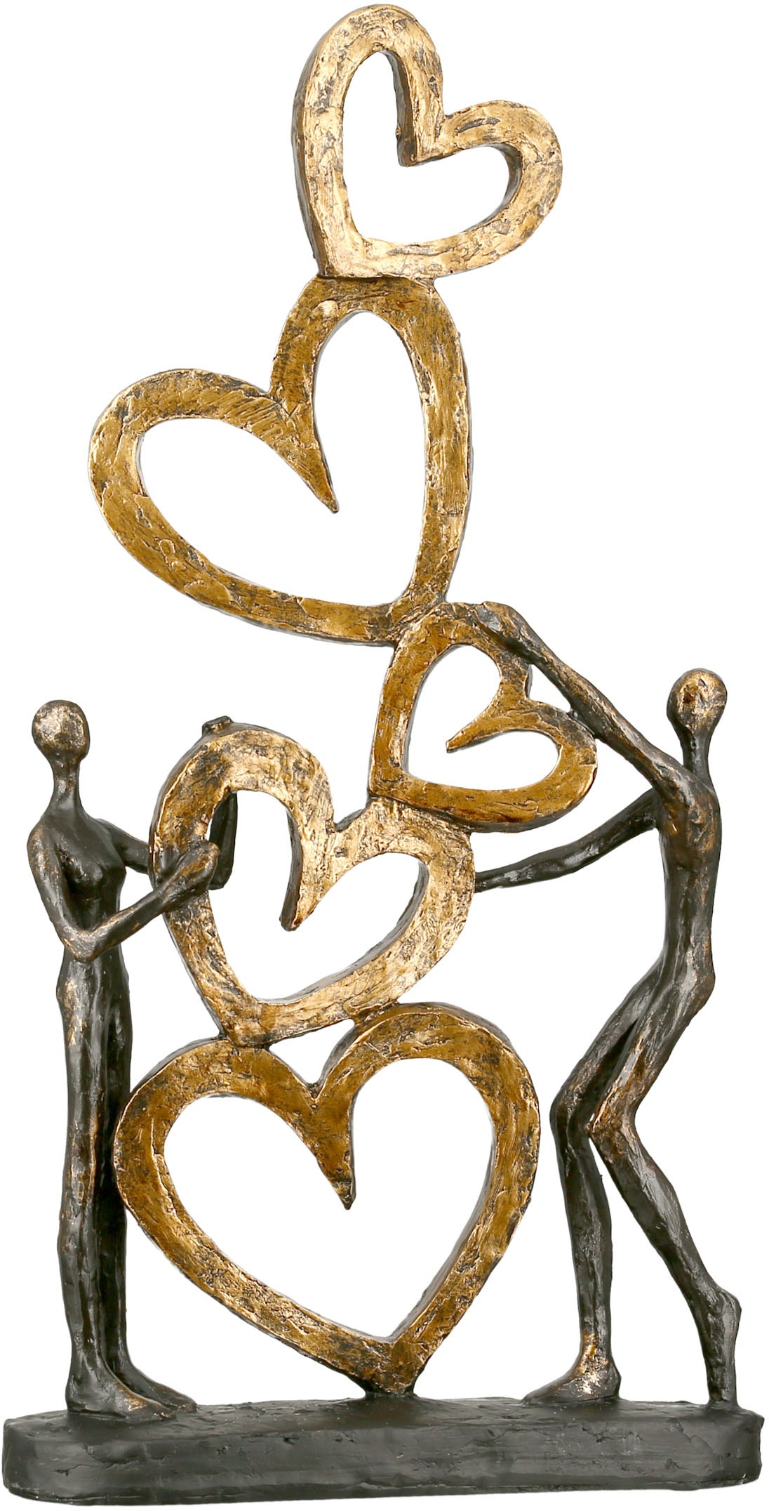 Herz, Herz kaufen Gilde »Skulptur St.), Wohnzimmer Höhe Dekoobjekt, 41, gold/schwarz«, auf (1 Casablanca Raten Dekofigur by auf