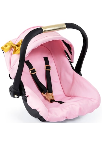 Puppen Autositz »Puppen-Autositz mit Dach, rosa/goldfarben«, rosa/goldarben, mit Dach