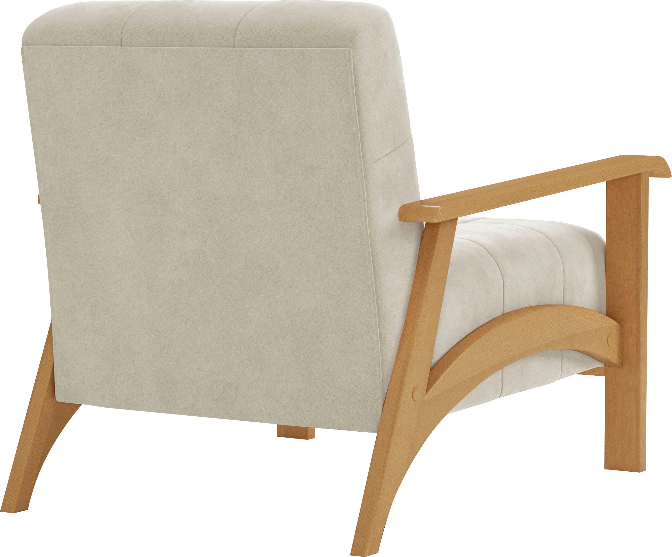 sit&more Sessel »Billund«, Armlehnen aus eichefarbigem Buchenholz, verschiedene Bezüge und Farben