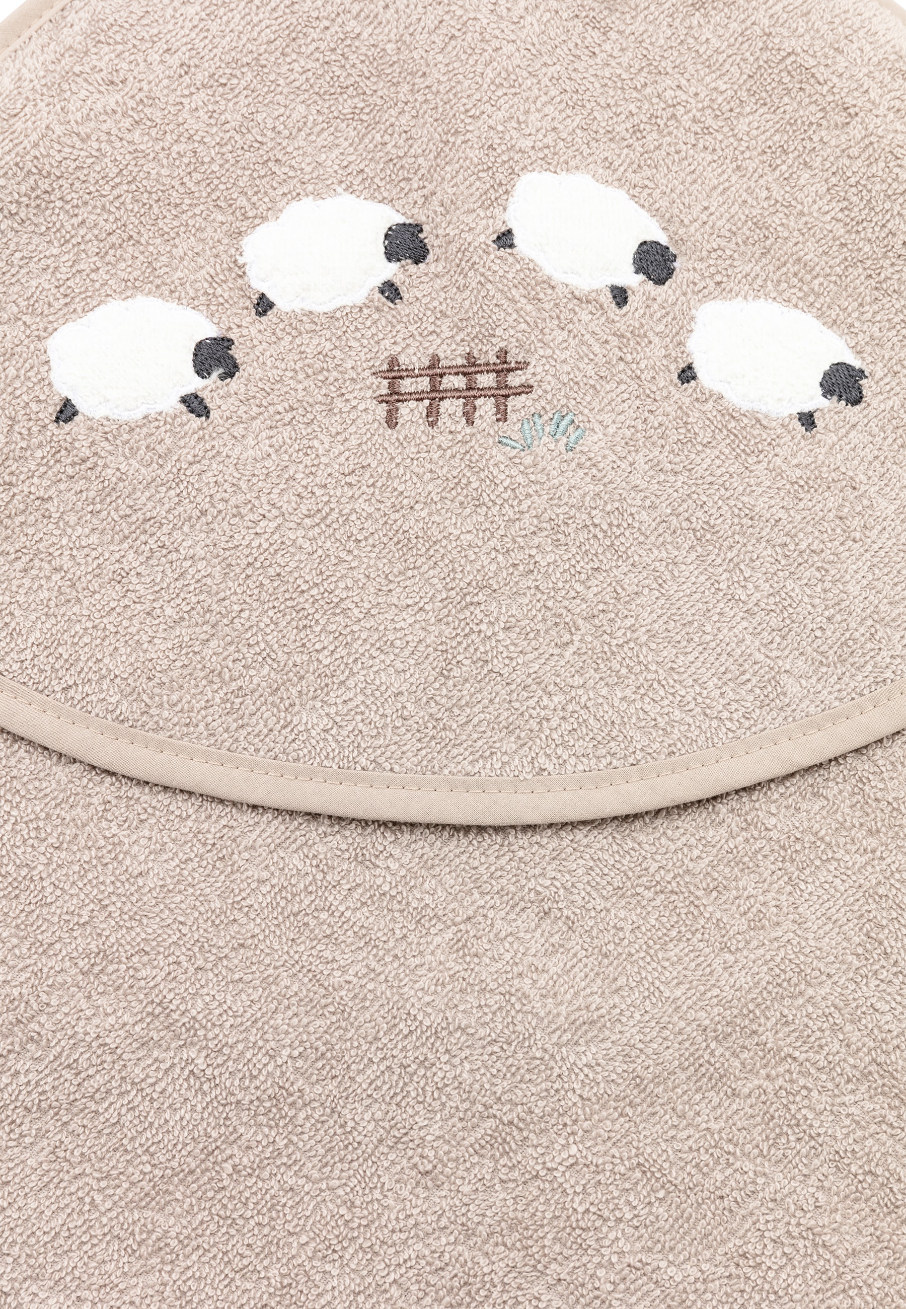 Sterntaler® Kapuzenhandtuch »Kapuzenbadetuch 80x80 cm SCHAF Flocke«, (1 St.)