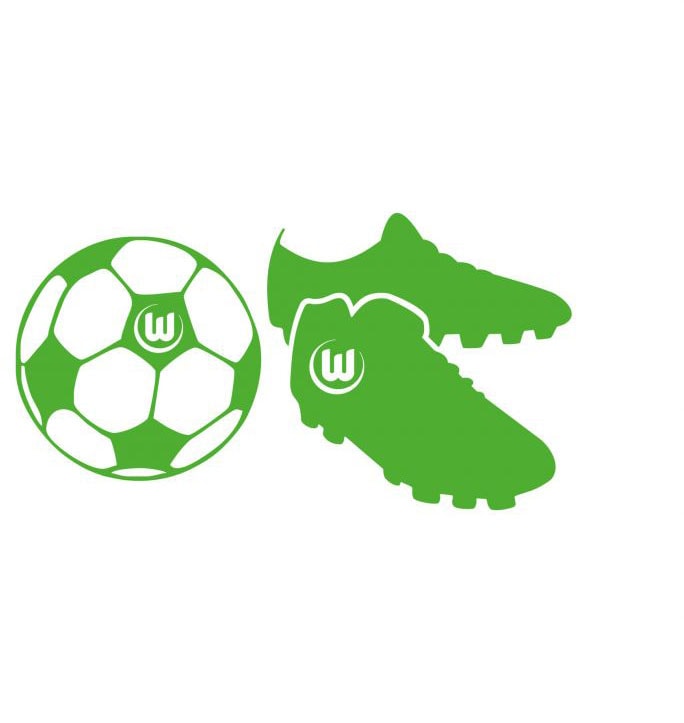Wall-Art Wandtattoo »VfL Wolfsburg - Fußballschuhe«, (1 St.) auf Rechnung  bestellen