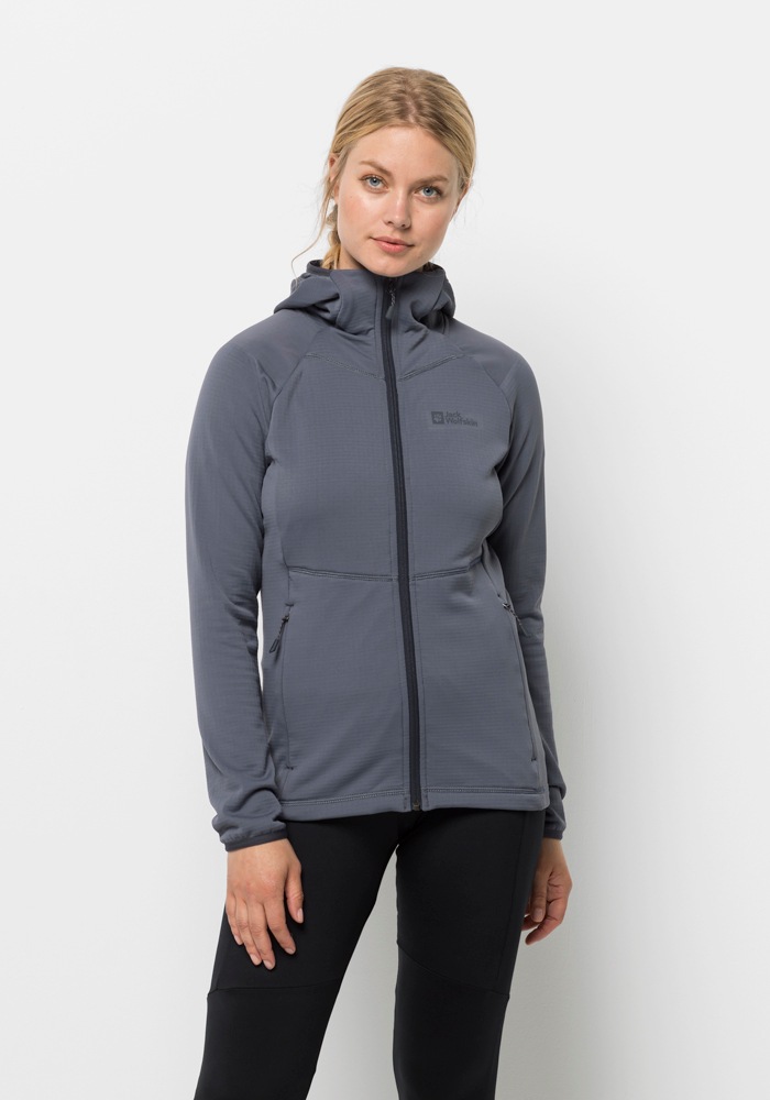 Jack Wolfskin Kapuzenfleecejacke »KOLBENBERG HOODED FZ W« mit Kapuze