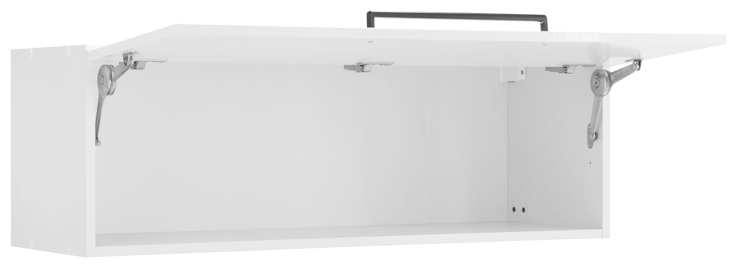 KOCHSTATION Klapphängeschrank »KS-Tulsa«, 100 cm breit, mit 1 Klappe, schwarzer Metallgriff, MDF Front