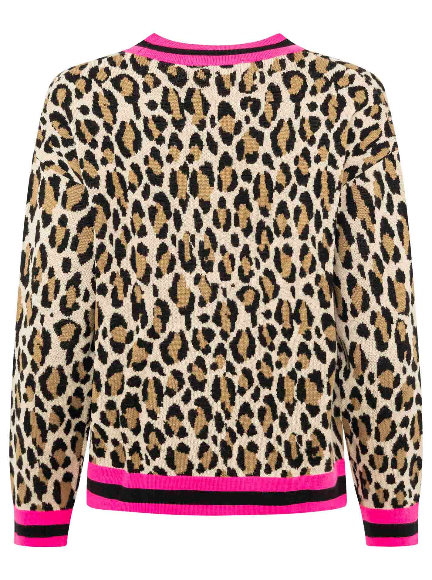 Zwillingsherz Strickjacke »"Leo Streifen"« mit Knöpfen, Leomuster und Streifenbündchen