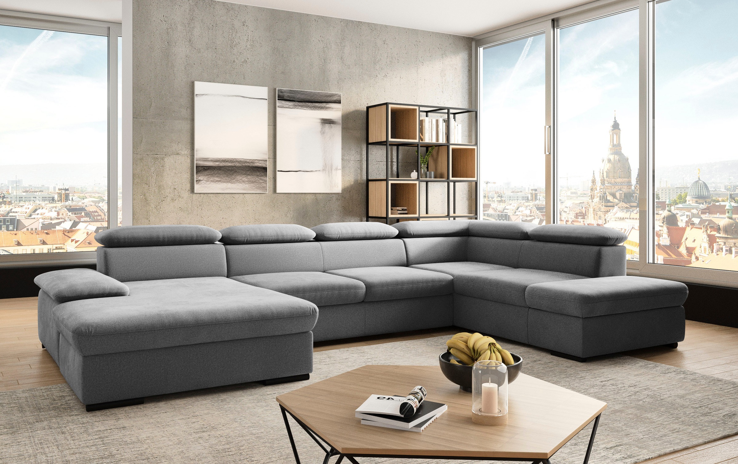 sit&more Wohnlandschaft »Alcudia U-Form«, wahlweise mit Bettfunktion