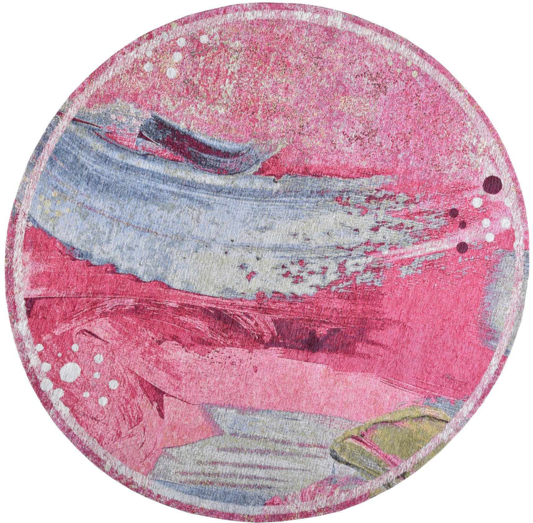 Gino Falcone Teppich »Cosima-111« rund 3 mm Höhe flachgeweber Jaquard-Teppich, mit Chenillegarn, modernes Design