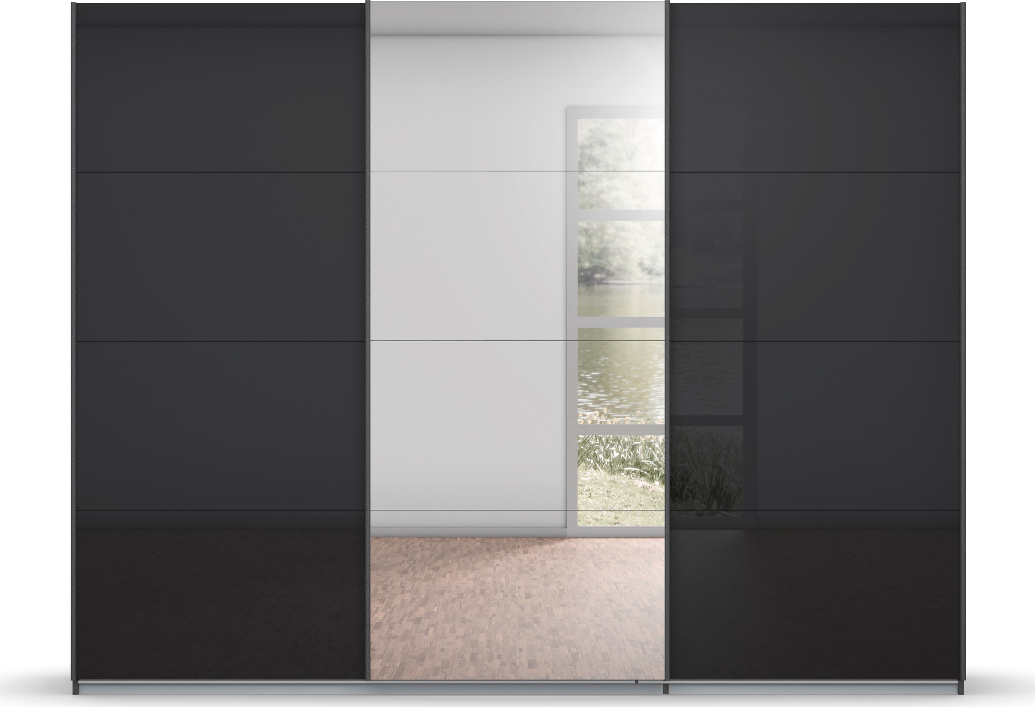 rauch Schwebetürenschrank »Koluna«, Glasfront mit Spiegel, inkl. 2  Innenschubladen sowie extra Böden online kaufen | UNIVERSAL