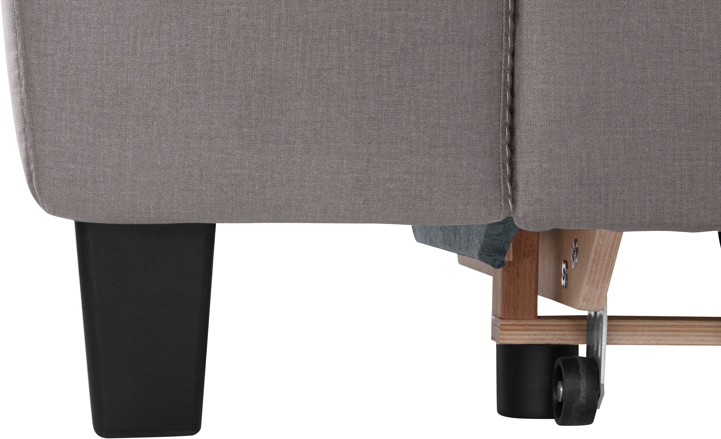 COTTA Polstergarnitur »Morven L-Form«, (Set), Set bestehend aus: Ecksofa mit Kopfteilverstellung & Hocker