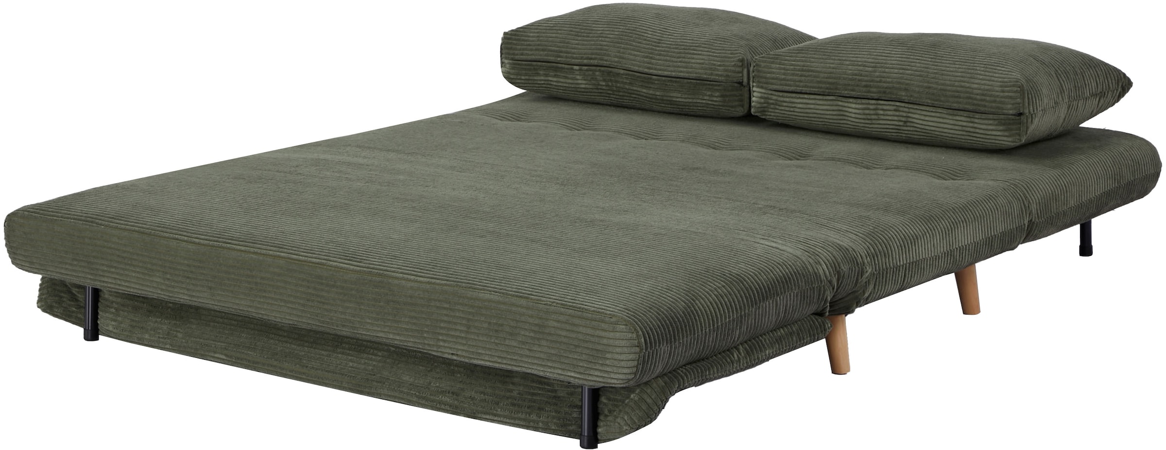 Home affaire Schlafsofa »AINSLEY 140 cm -2-Sitzer, verstellbare Rückenlehne« wandelbar zum Gästebett, Relaxsofa, Webstoff u. Cord-Bezug