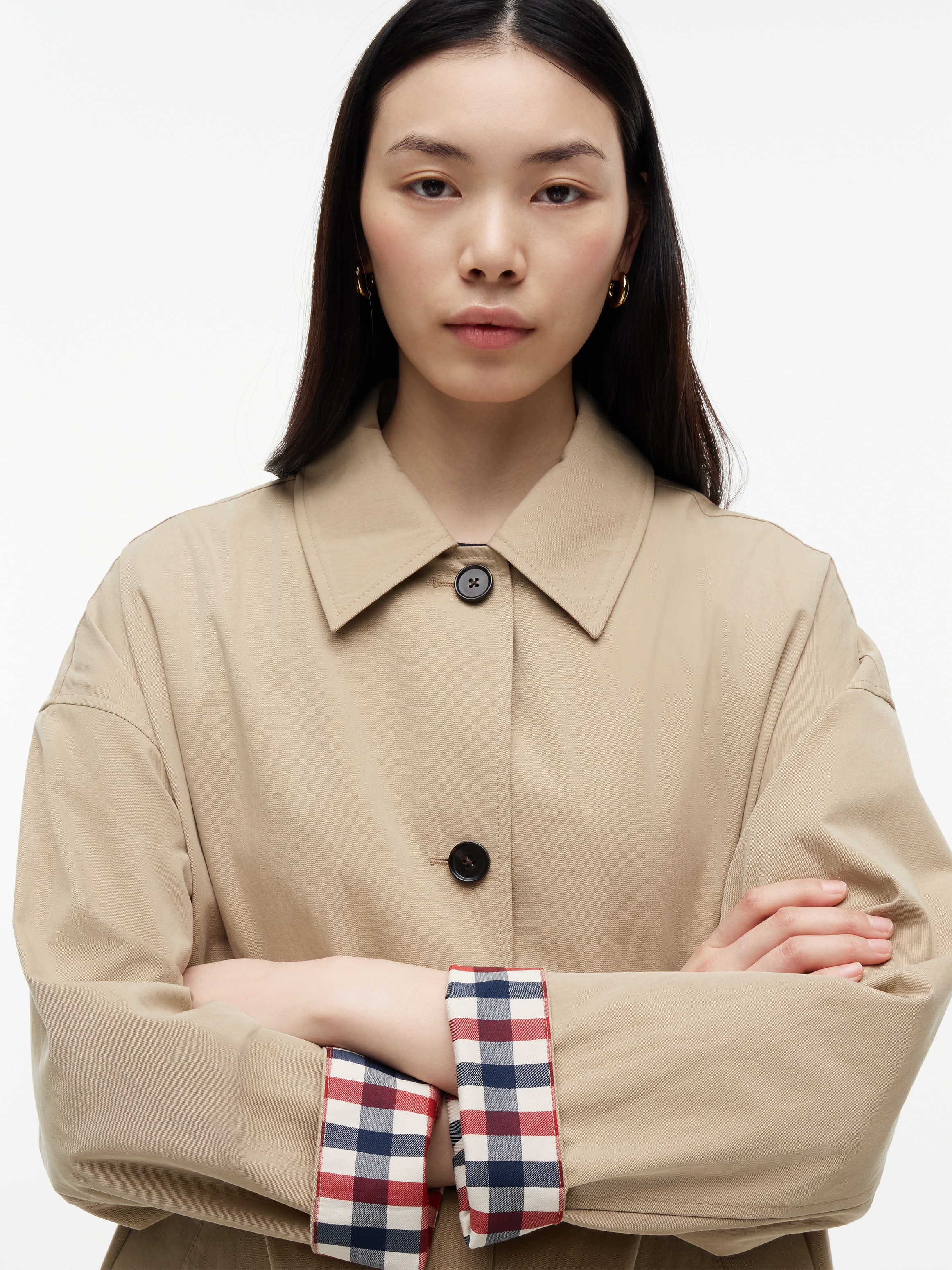 Tommy Hilfiger Trenchcoat »COTTON COAT« Eleganter Umlegekragen, aus Baumwollmischung