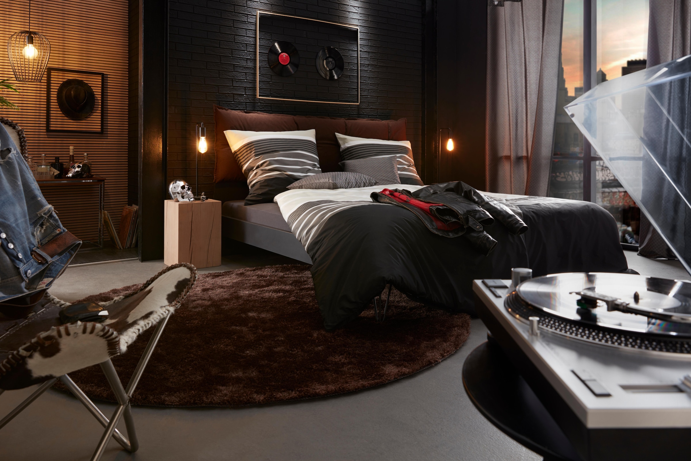 Bruno Banani Hochflor-Teppich »Dana Teppich, Kundenliebling«, rund, 30 mm Höhe, unifarben, Mikrofaser Teppiche, Wohnzimmer, Schlafzimmer, Esszimmer