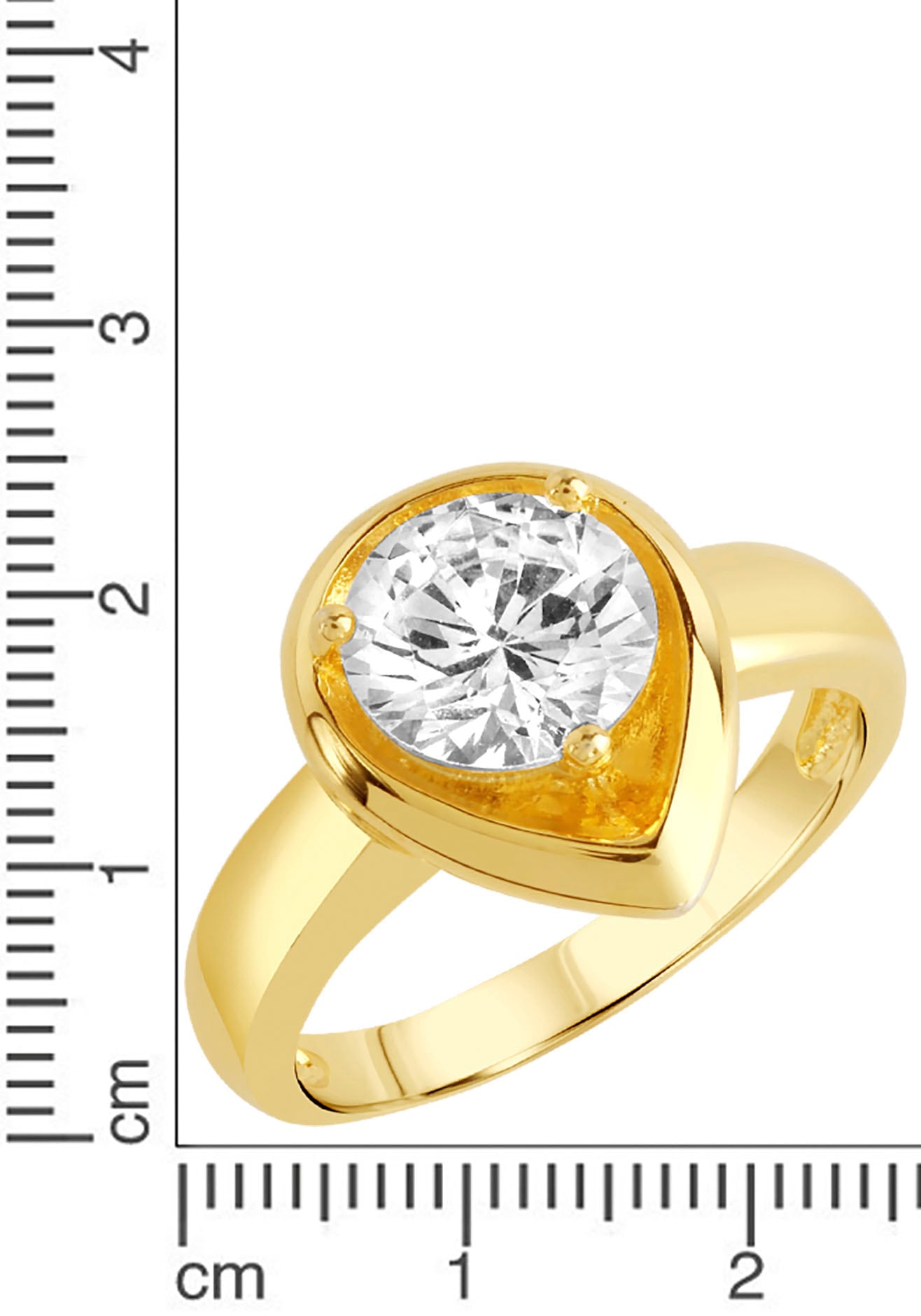 Firetti Fingerring »Schmuck Geschenk Silber 925 Silberring Tropfen«, mit Zirkonia (synth.)
