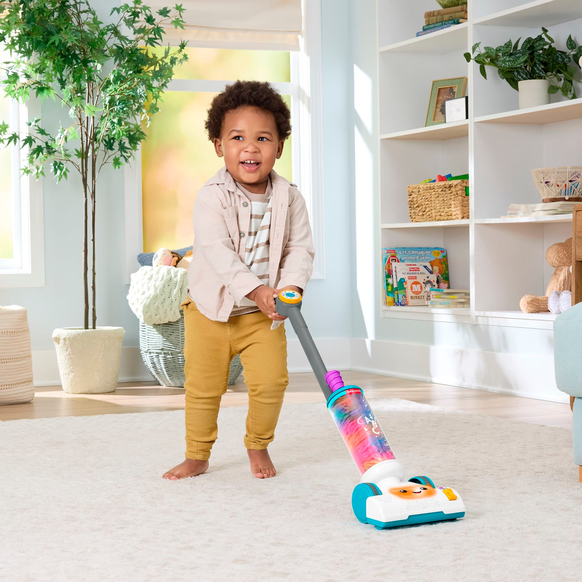 Fisher-Price® Lernspielzeug »Lernspaß Staubsauger« mit Licht- und Soundeffekt