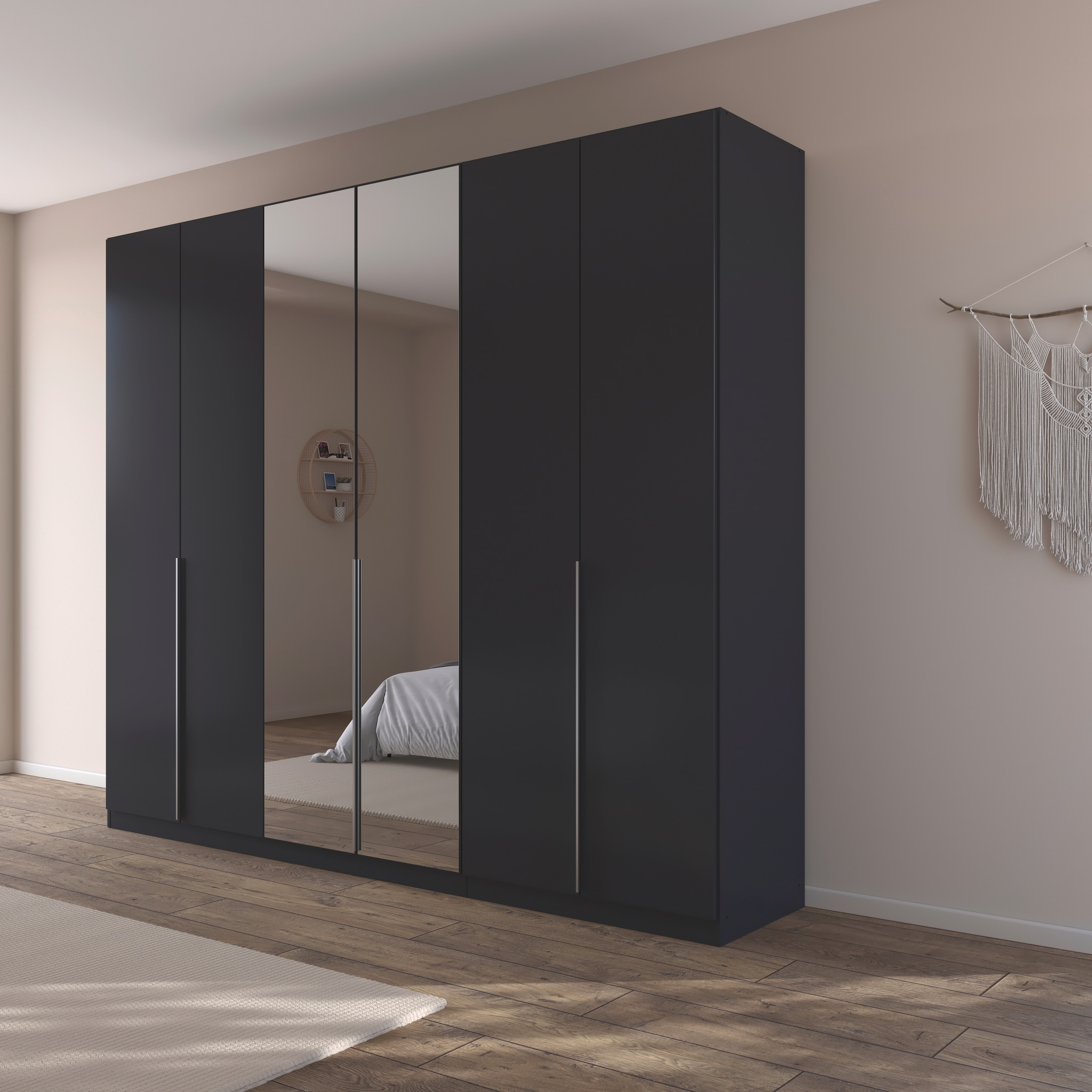 rauch Drehtürenschrank »Kleiderschrank Schrank Garderobe AGORDO mit Dekor- oder Hochglanzfront«, (in zwei Griff-Farben), durchdachte Innenausstattung, in 6 Breiten und 2 Höhen MADE IN GERMANY