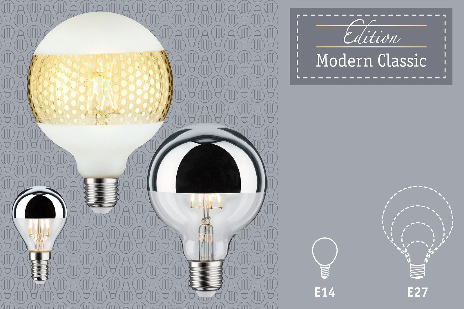 Paulmann LED-Leuchtmittel »G125 Ringspiegel 640lm 2700K 6,5W 230V schwarz matt«, 1 St., Warmweiß