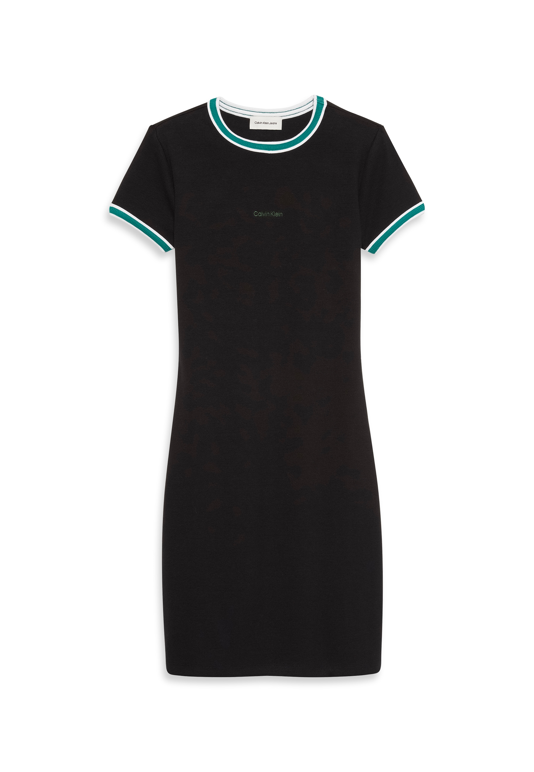 Calvin Klein Jeans Skaterkleid »SS COLOR BLOCK COTTON RIB BABY T«, Mit Rundhalsausschnitt, regular fit