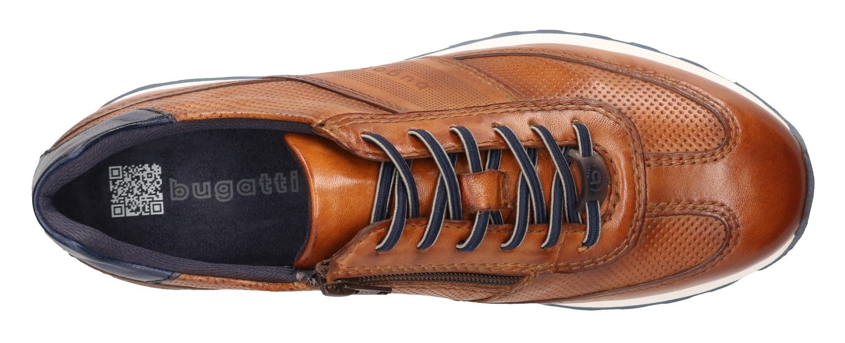 bugatti Sneaker, Freizeitschuh, Halbschuh, Schnürschuh mit Kontrastbesatz