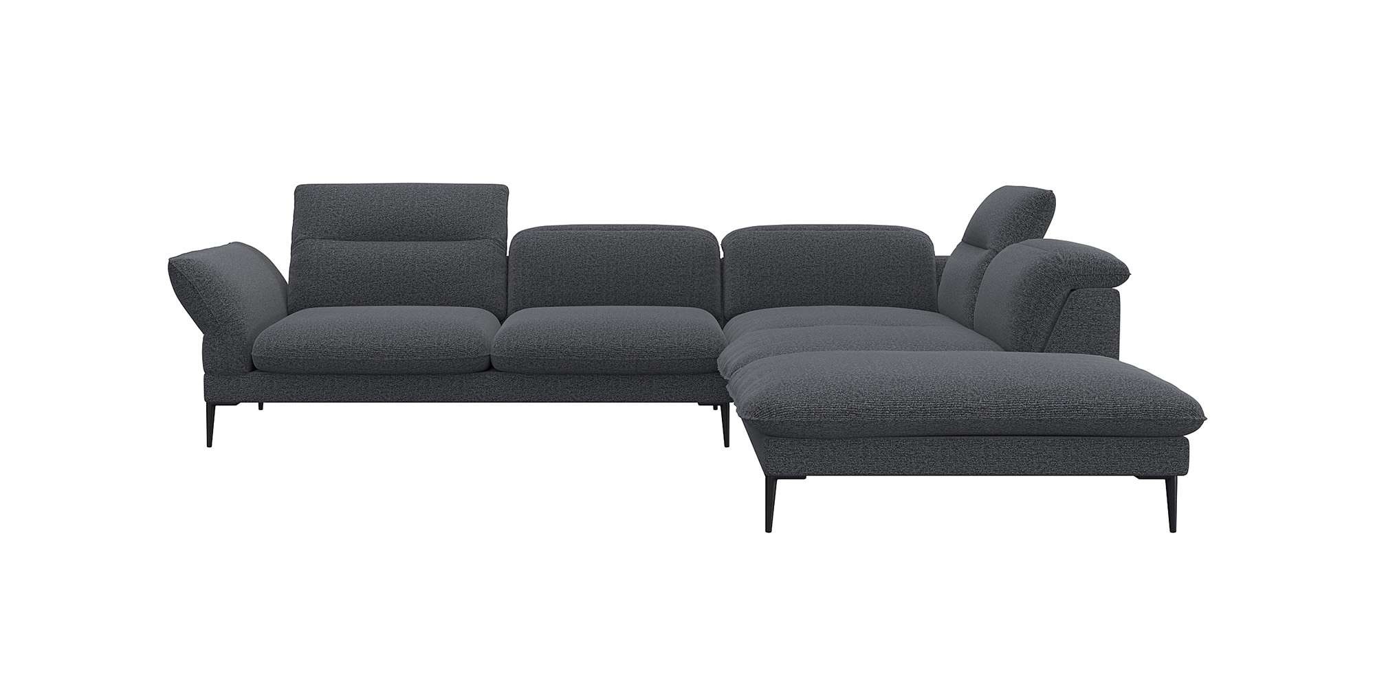 FLEXLUX Ecksofa »Salino, Funktionssofa mit Ottomane, Relaxsofa, Ecksofa« Sofa mit Arm- und Kopfteil-Verstellungen, Kaltschaum & Stahl-Wellen