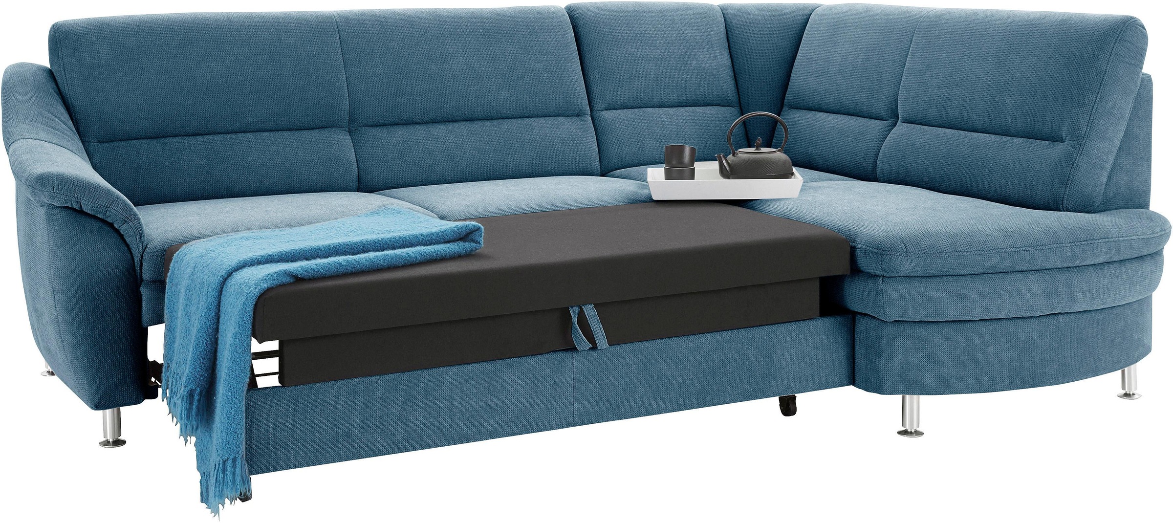 sit&more Ecksofa »Cardoso L-Form«, mit Federkern, wahlweise mit Bettfunktion und Schubkasten