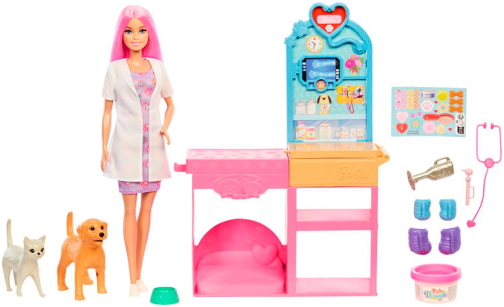 Barbie Anziehpuppe »Haustierklinik Spielset«