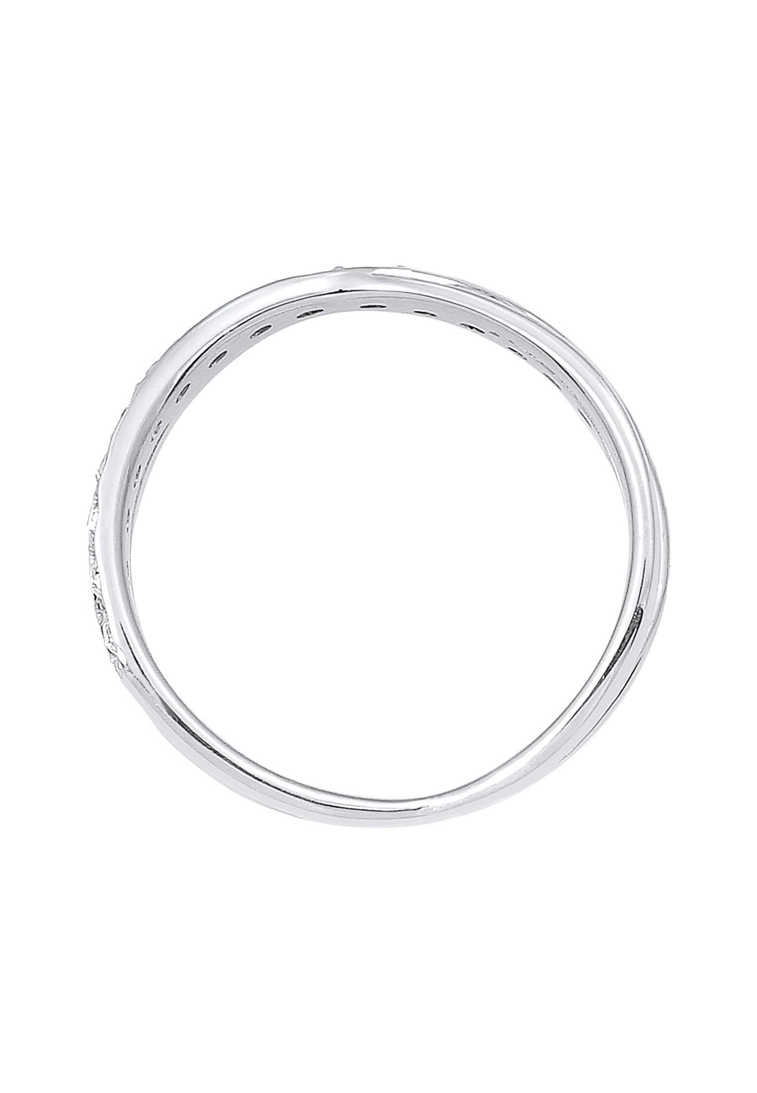 Elli Silberring »Ring Neuheit Wickelring Kristalle 925 Silber«