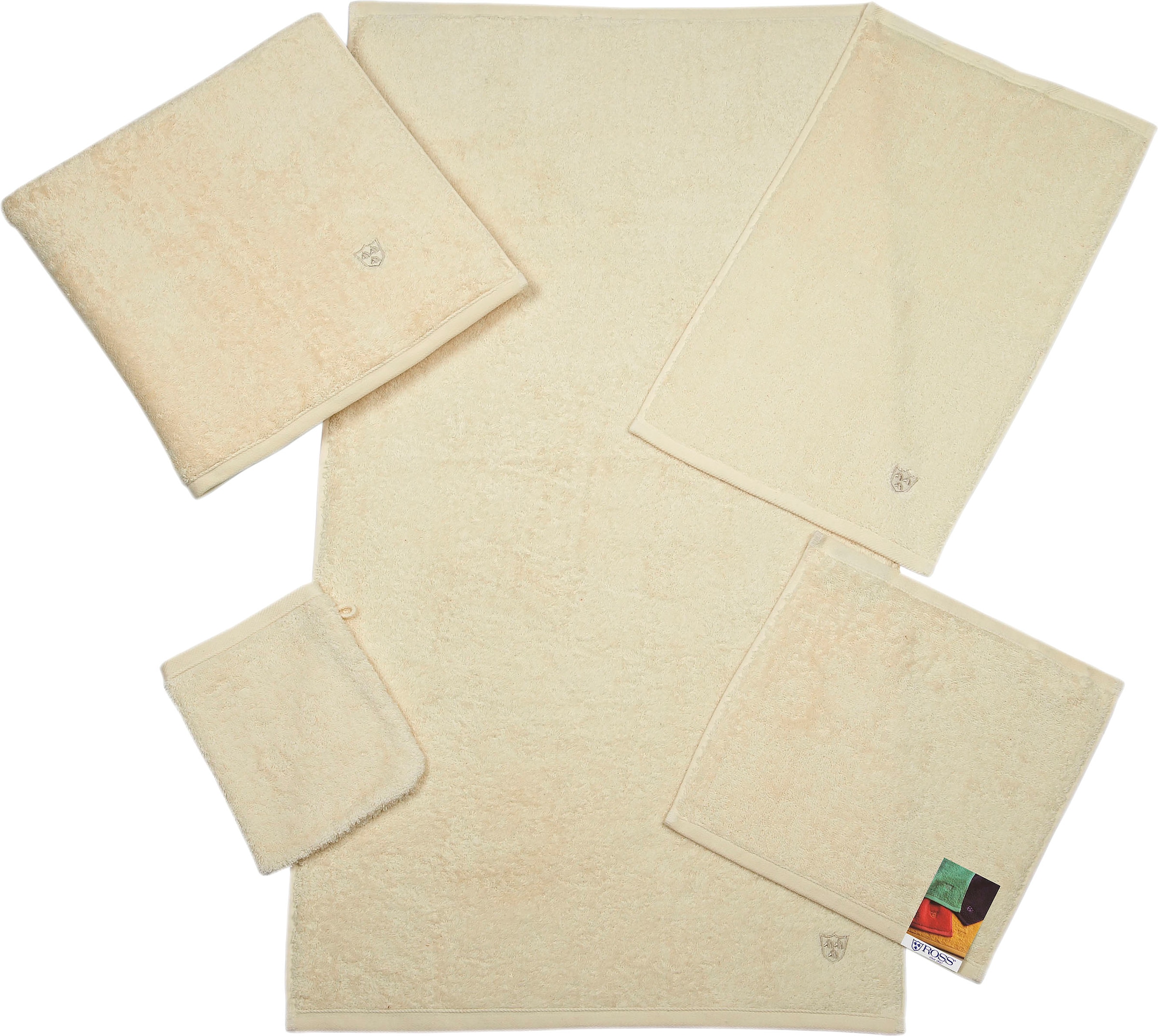 ROSS Gaestehandtuecher »Vita 4004« Bestickung ROSS-Emblem