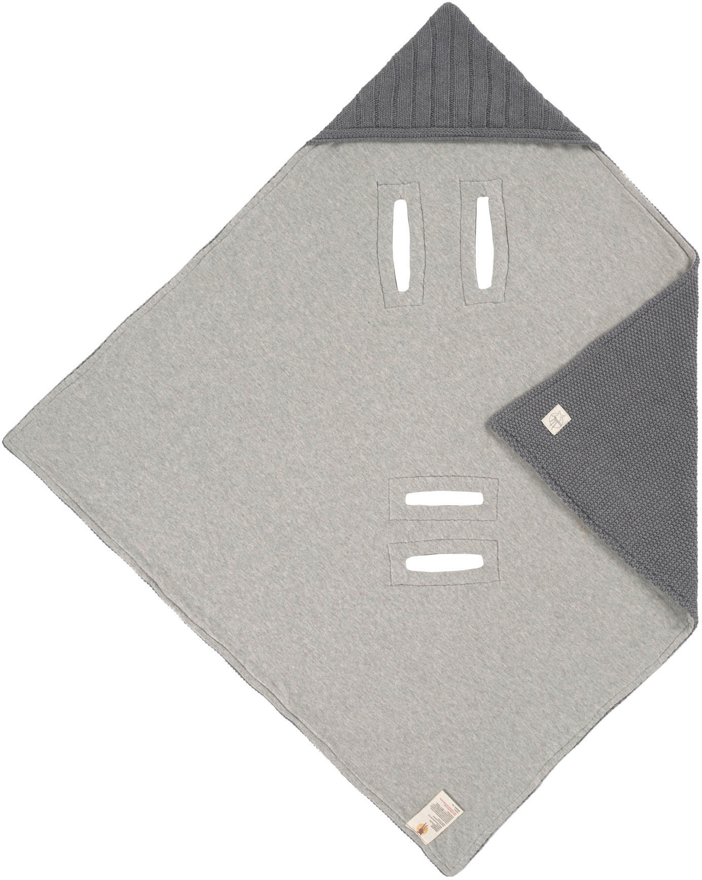 LÄSSIG Einschlagdecke »Einschlagdecke für Babyschale, anthracite«, GOTS made with organic materials, zertifiziert durch BCS 27262