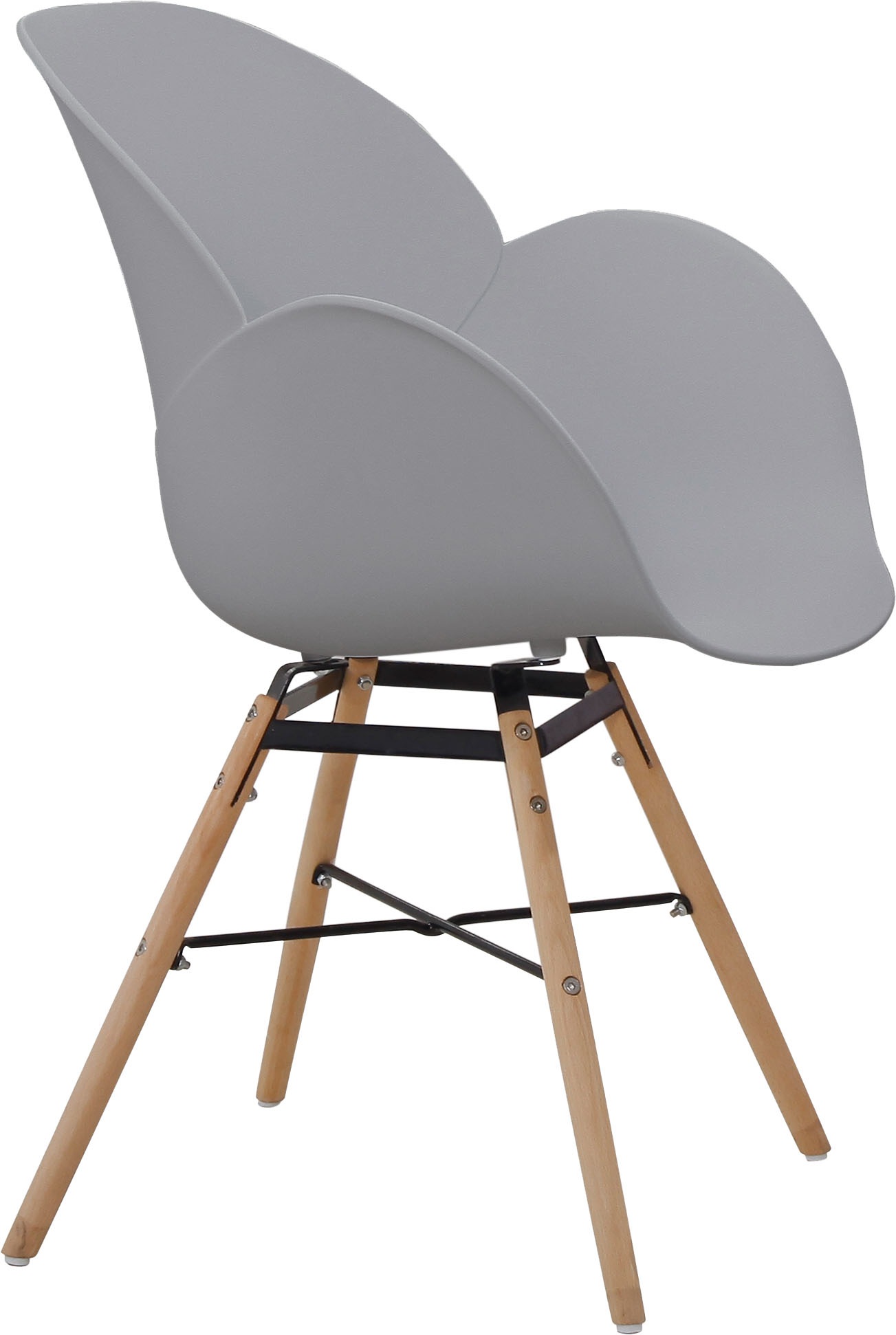 Kayoom 4-Fußstuhl »Stuhl Amalia 110 2er-Set, praktisches Set, bequemer Kunststoffstuhl« (Set) 2 Stk.pflegeleicht, abwaschbar, in einem Stück spritzgegossene Sitzfläche